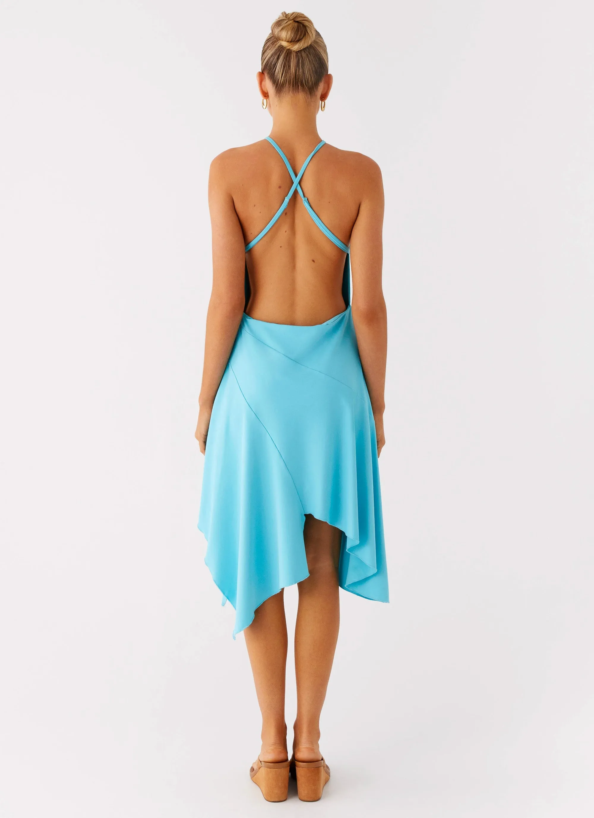 Autumn Look Salt Kiss Midi Dress - Turquoise