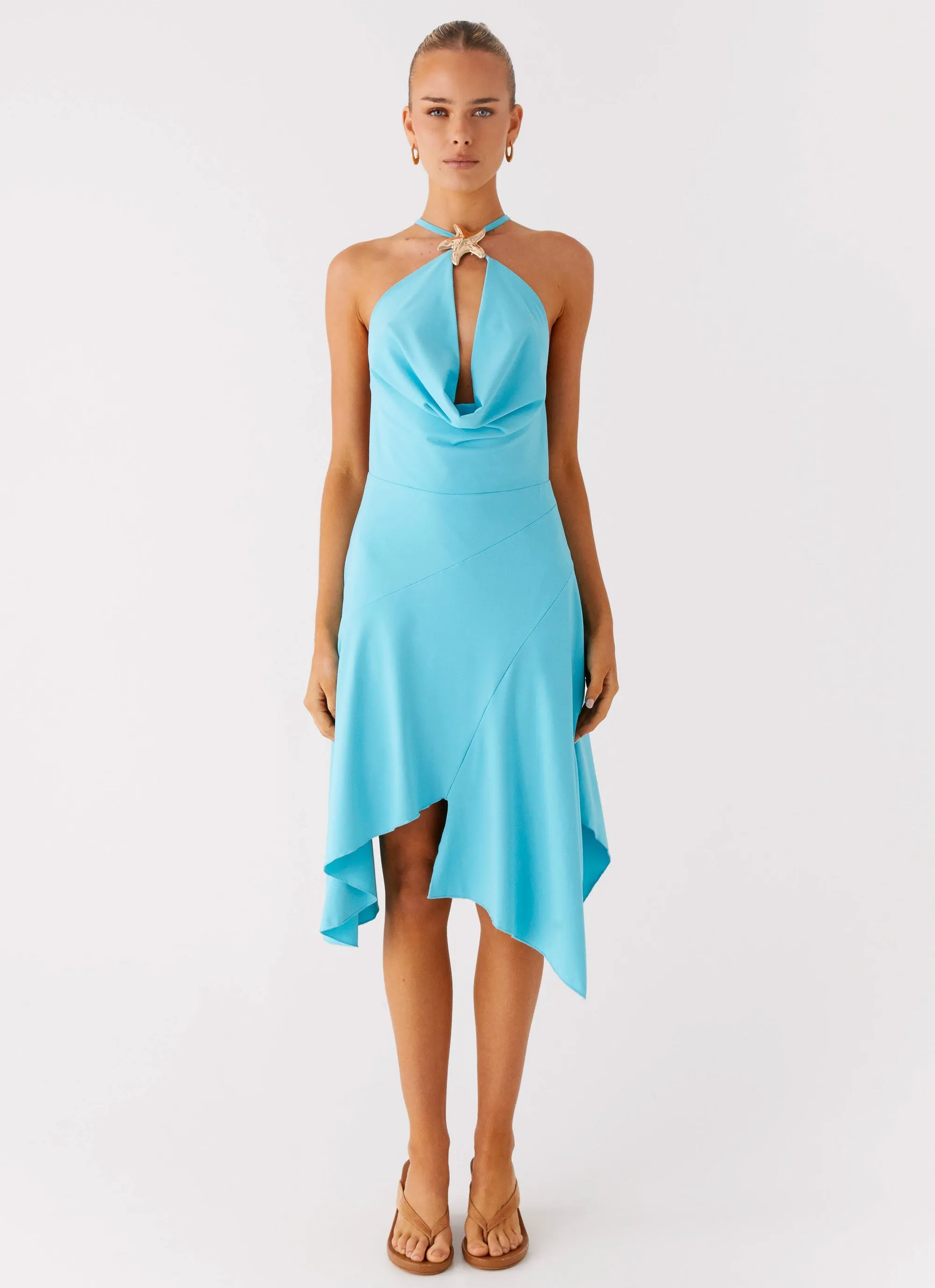 Salt Kiss Midi Dress - Turquoise Sharp Style Warm Base
