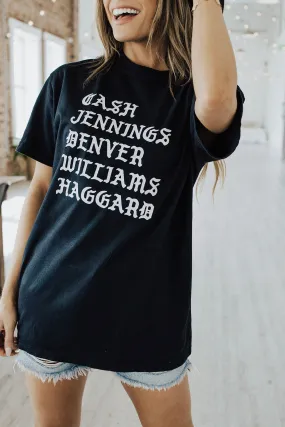 Country Legends Graphic Top Fun Design HighNeckCut