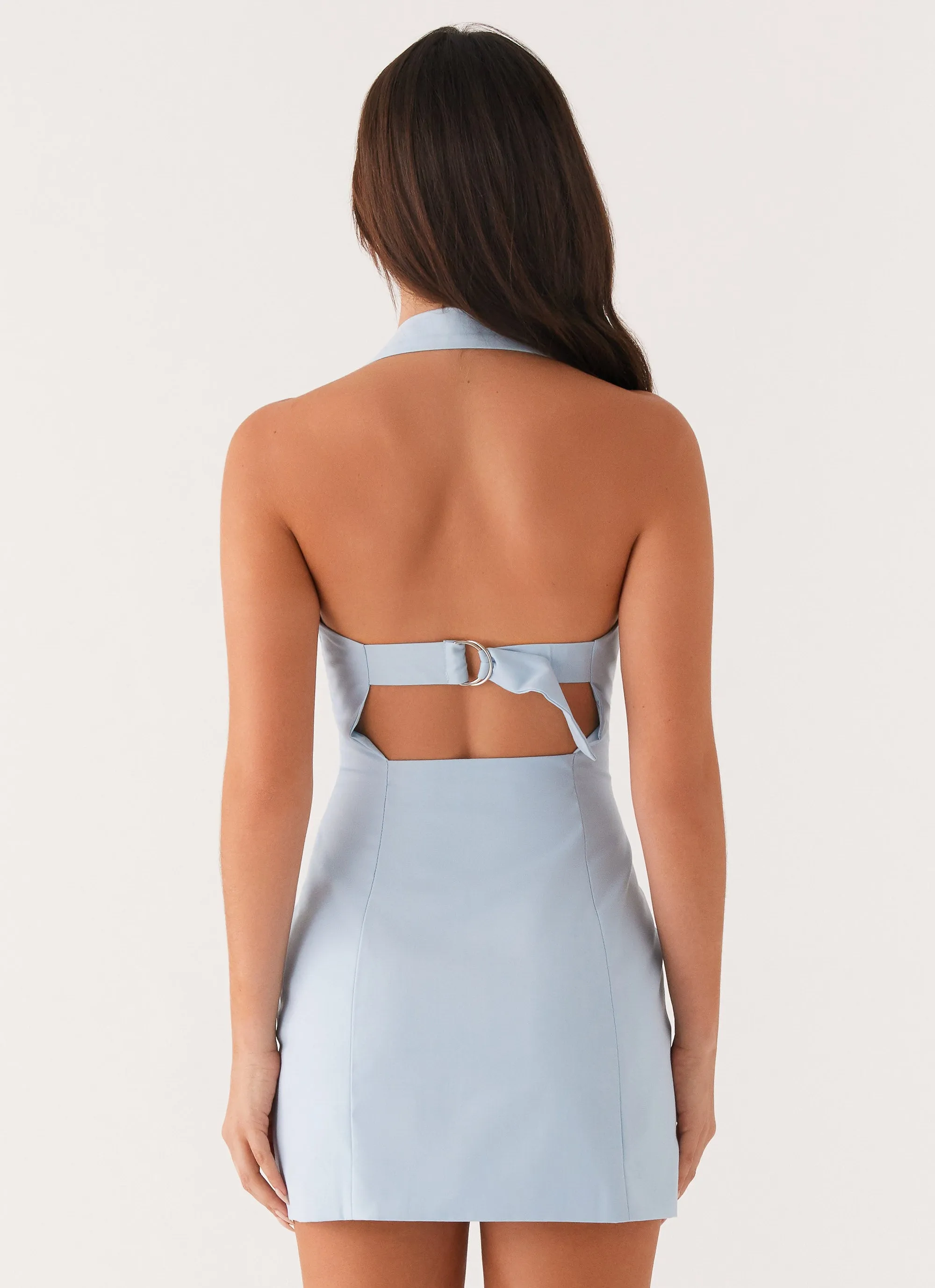 Bianca Halter Dress - Blue Easy Fit