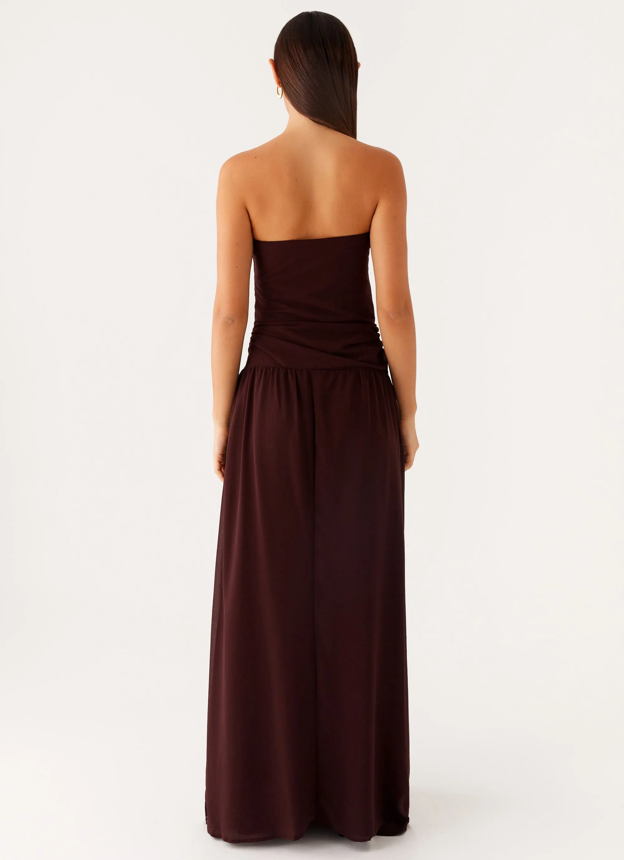 Covia Strapless Maxi Dress - Dark Chocolate Perfect Mood Grace Color