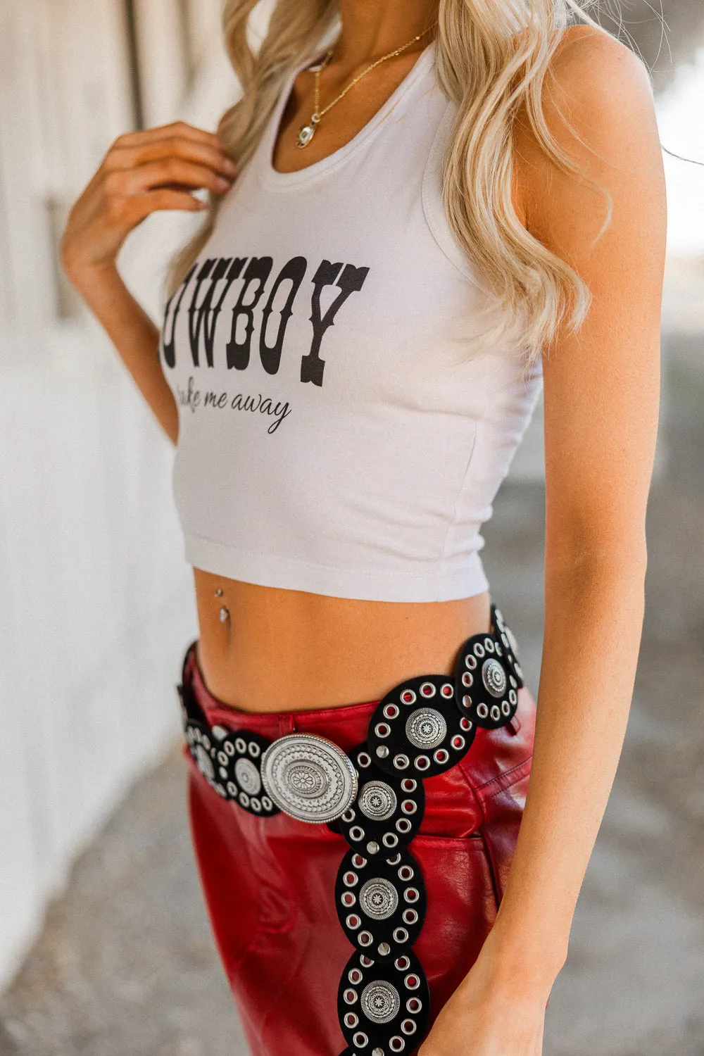 MultiPocket Design Cowboy Take Me Away Racerback Tank