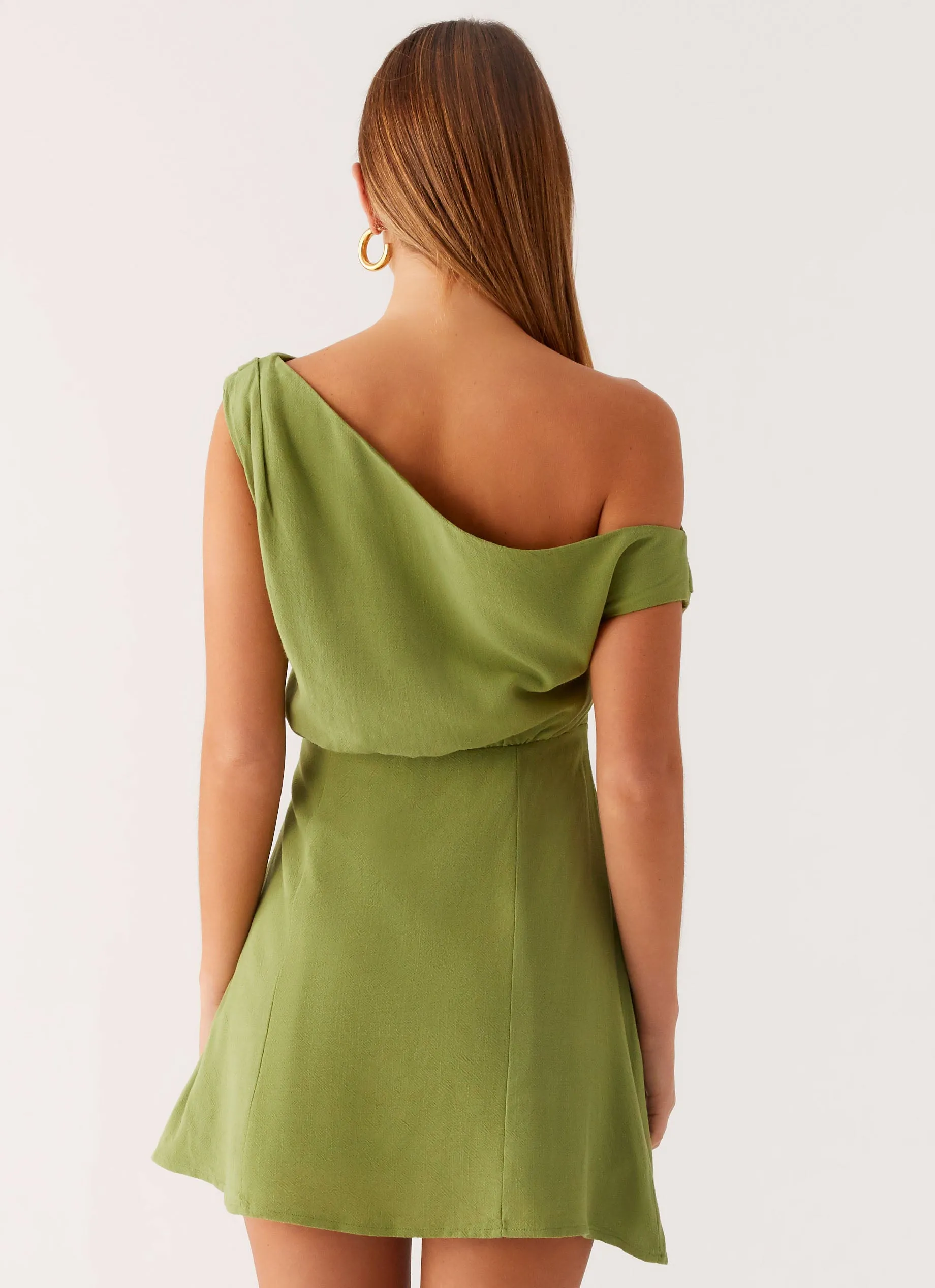 Lady Love Linen Mini Dress - Cactus Clean Mood