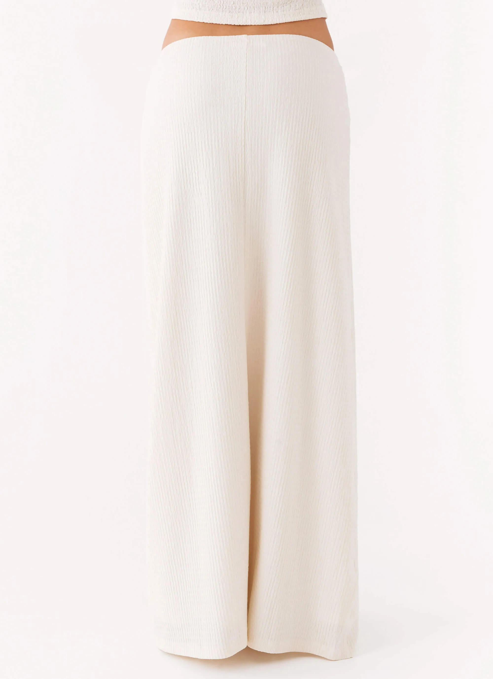 Tatum Low Rise Maxi Skirt - Ivory personalized option
