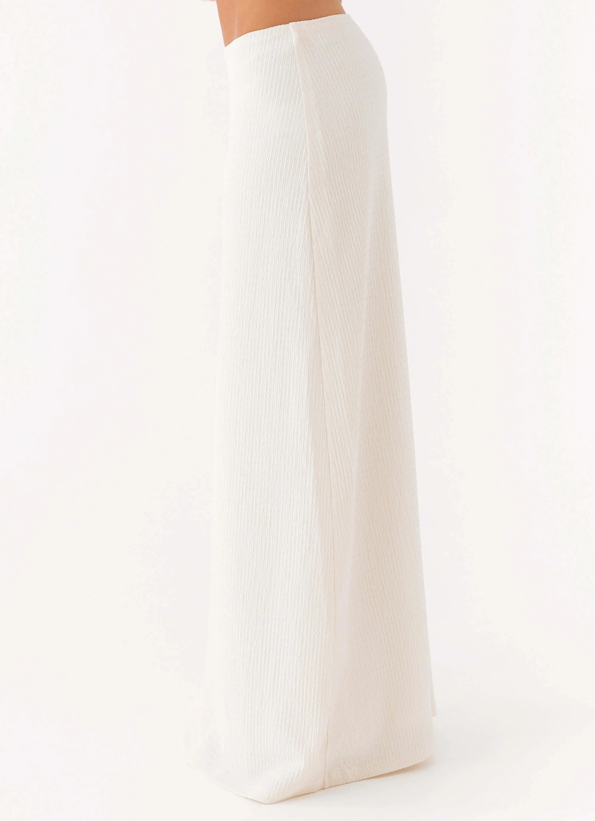 Cotton Rich Tatum Low Rise Maxi Skirt - Ivory
