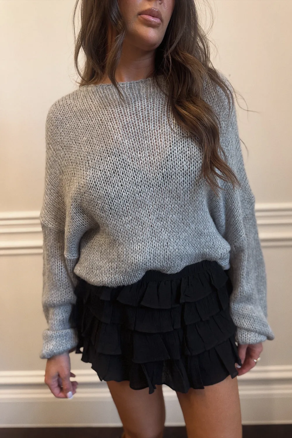 Anti Pilling Technology Heather Grey Sweater