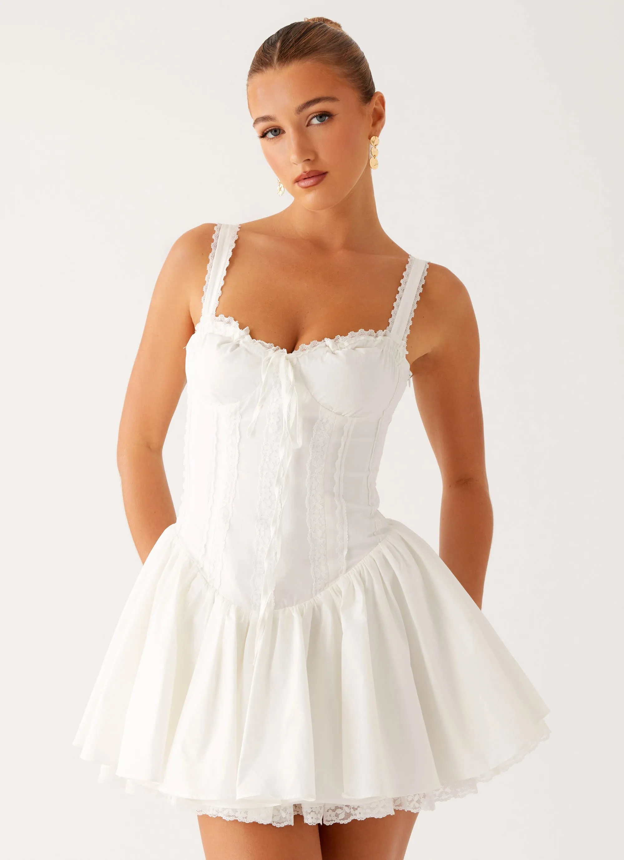 Lacie Mini Dress - White Minimal Form