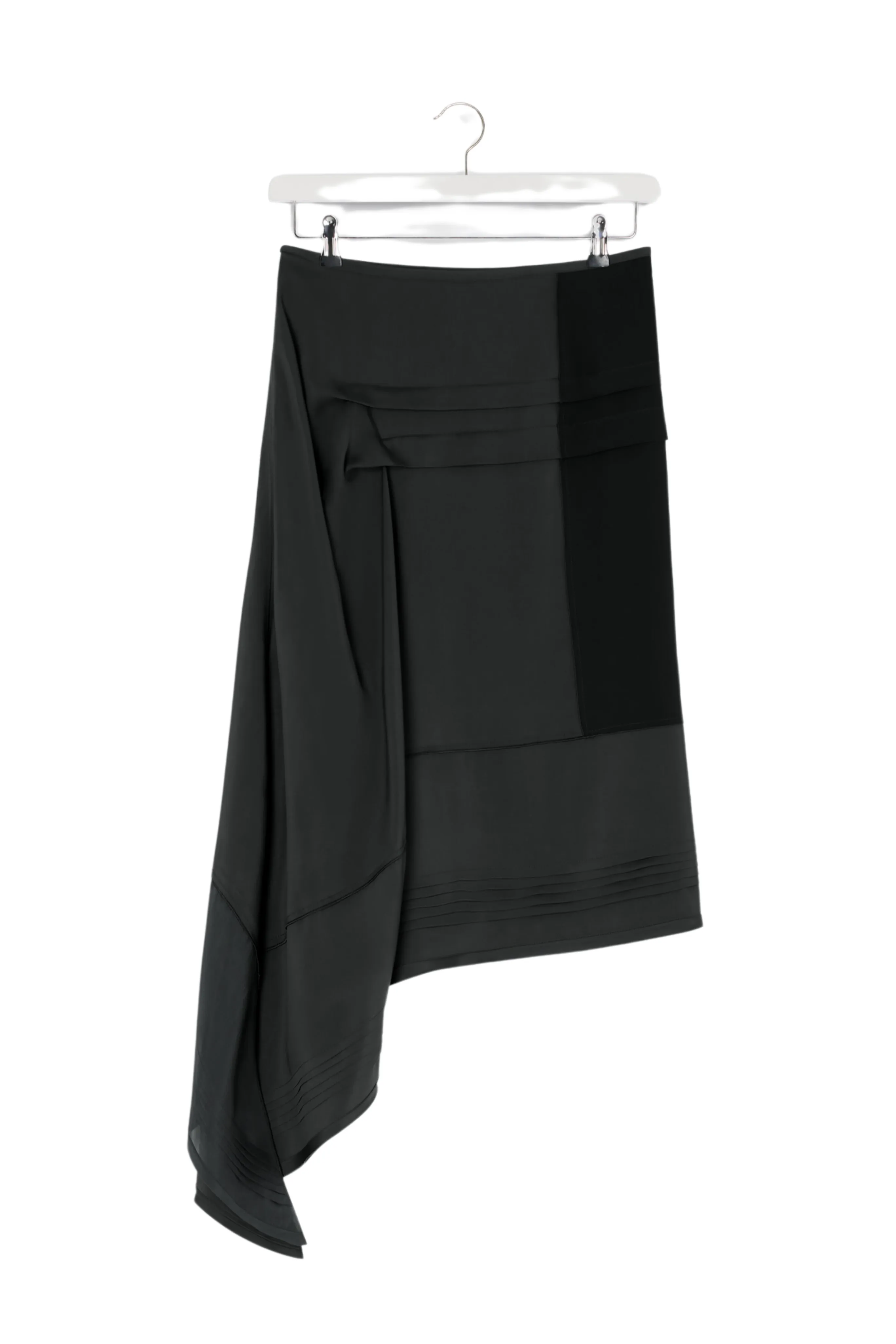 Wrap style Polished Cut Skirt with Pleats
