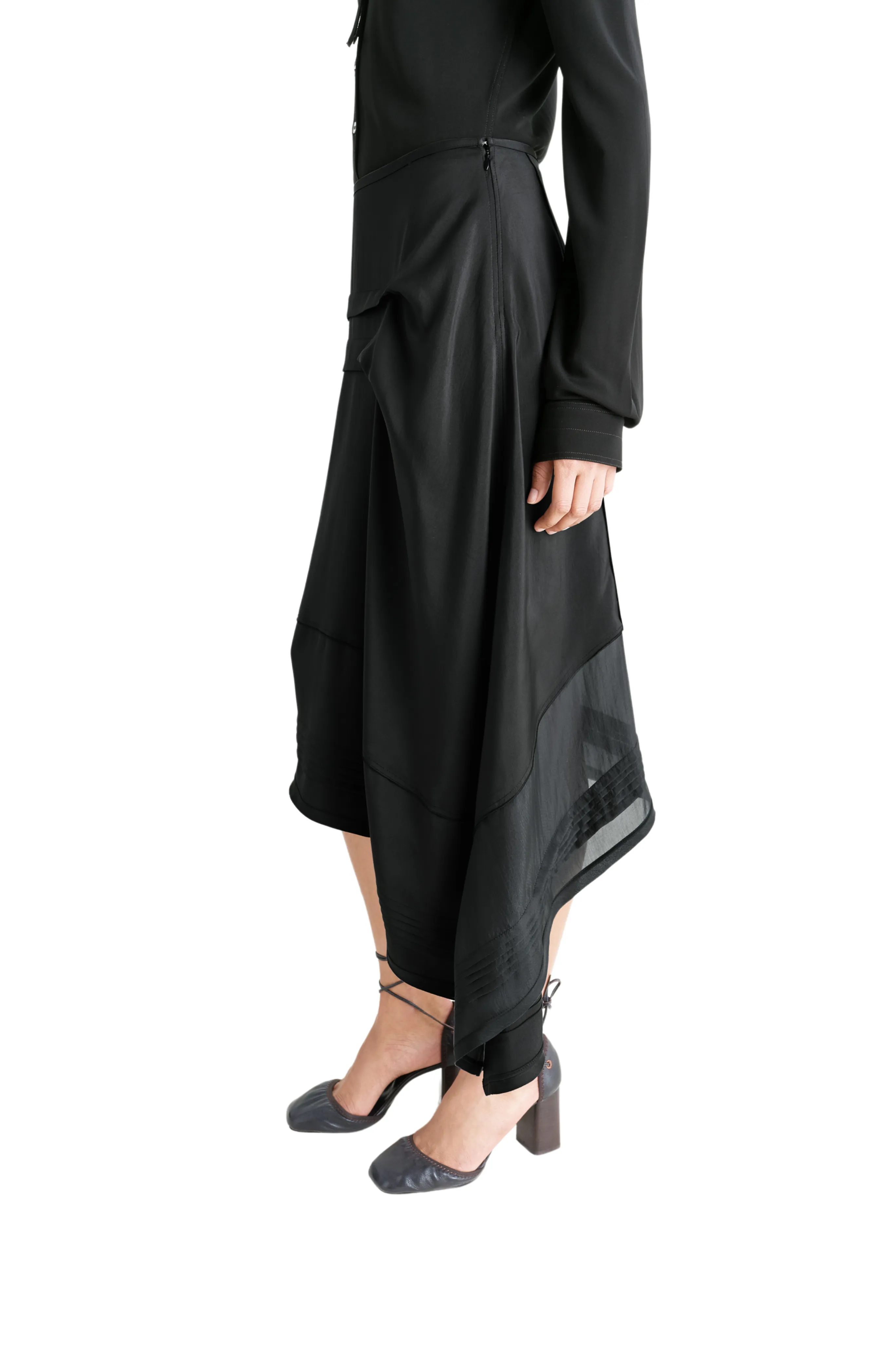 Sleek Vibe Elasticized Cuff Skirt with Pleats