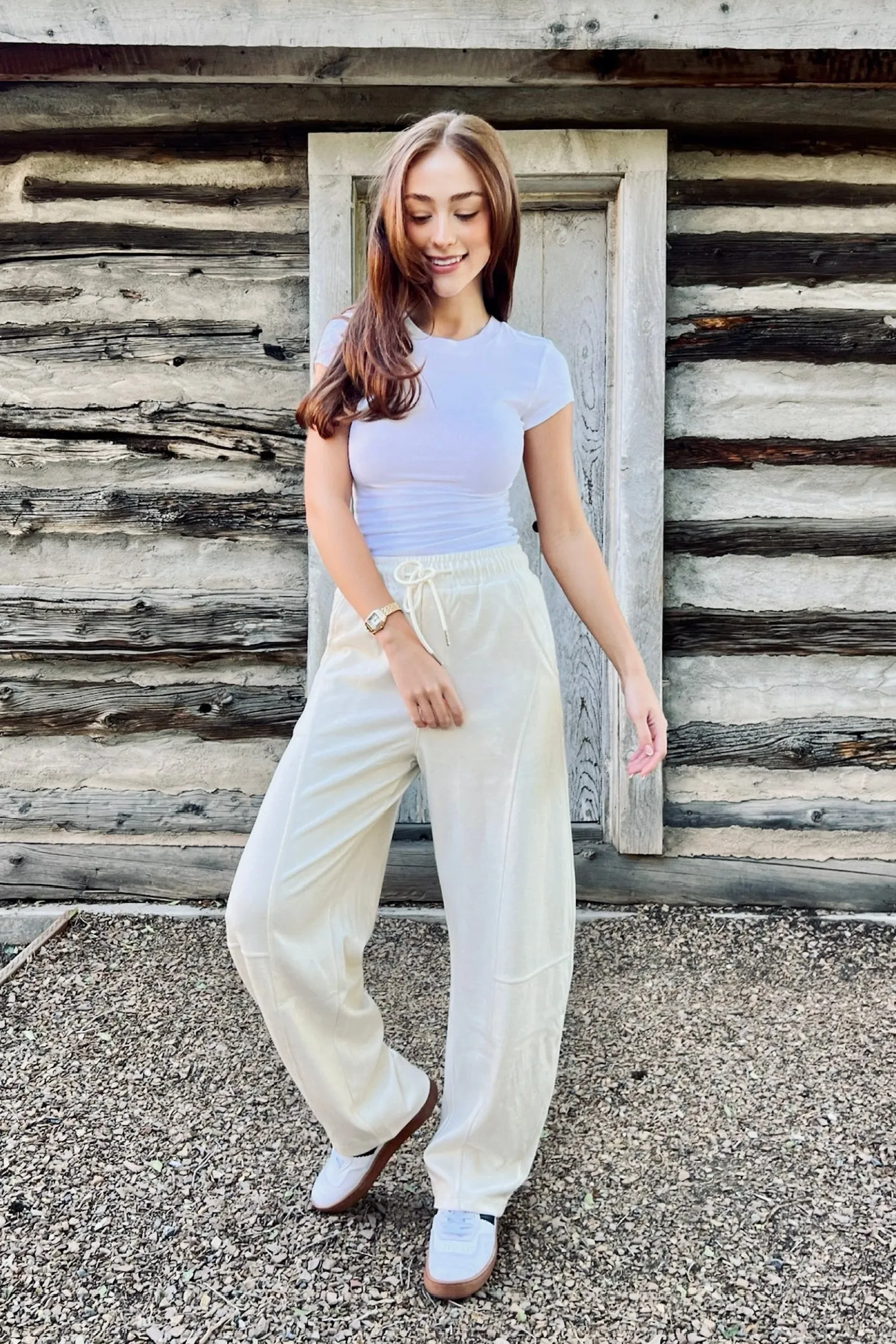 Crisp Air Tee Wrinkle Resistant Texture LayeredNeckline