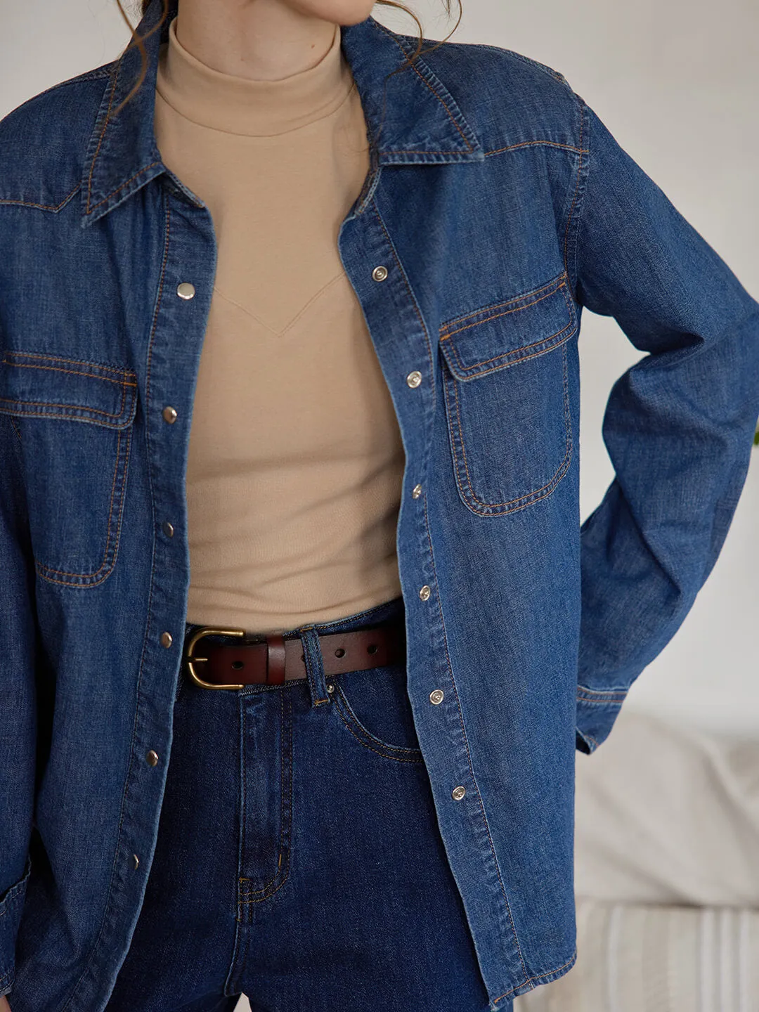 BioBased Fiber Layla Blue Denim Shirt