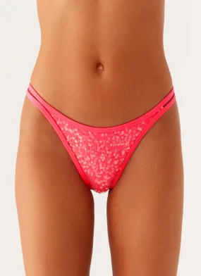Tropical Essentials Croatia Bikini Bottoms - Pink Sequin