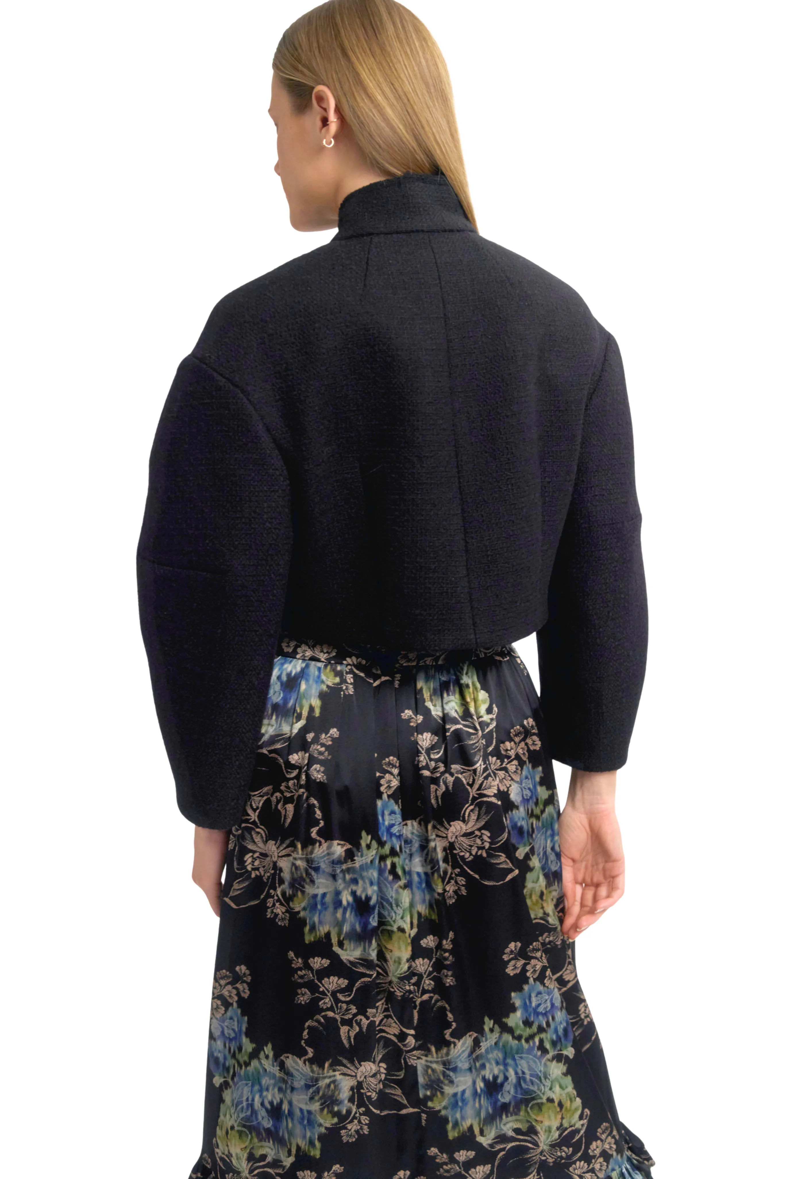 Cropped Coat with Signature Placket Tailored Silhouette