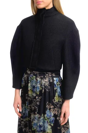 Cropped Coat with Signature Placket Transitional Wear