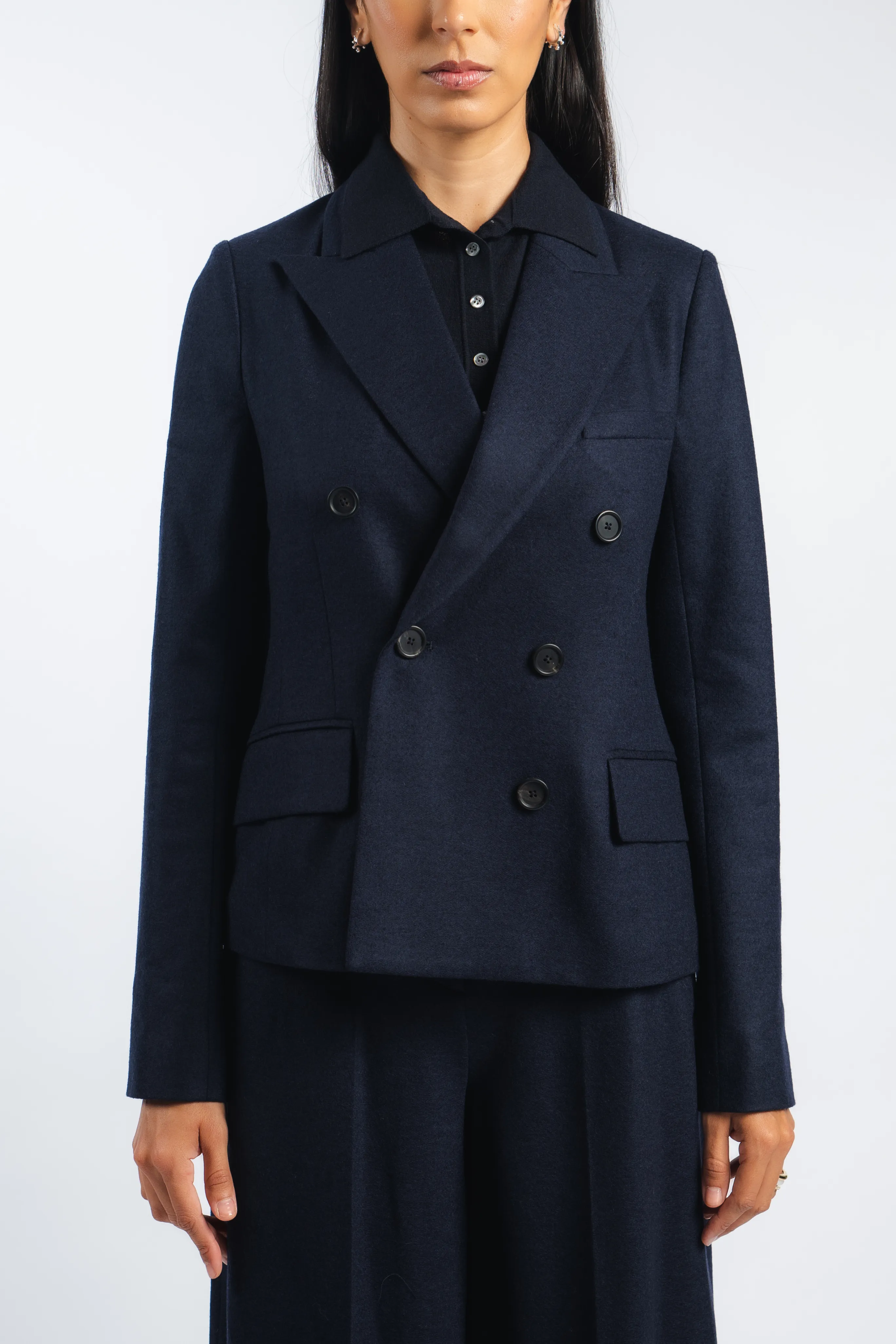 Cropped DB Jacket Relaxed Daily Style Weekend Style