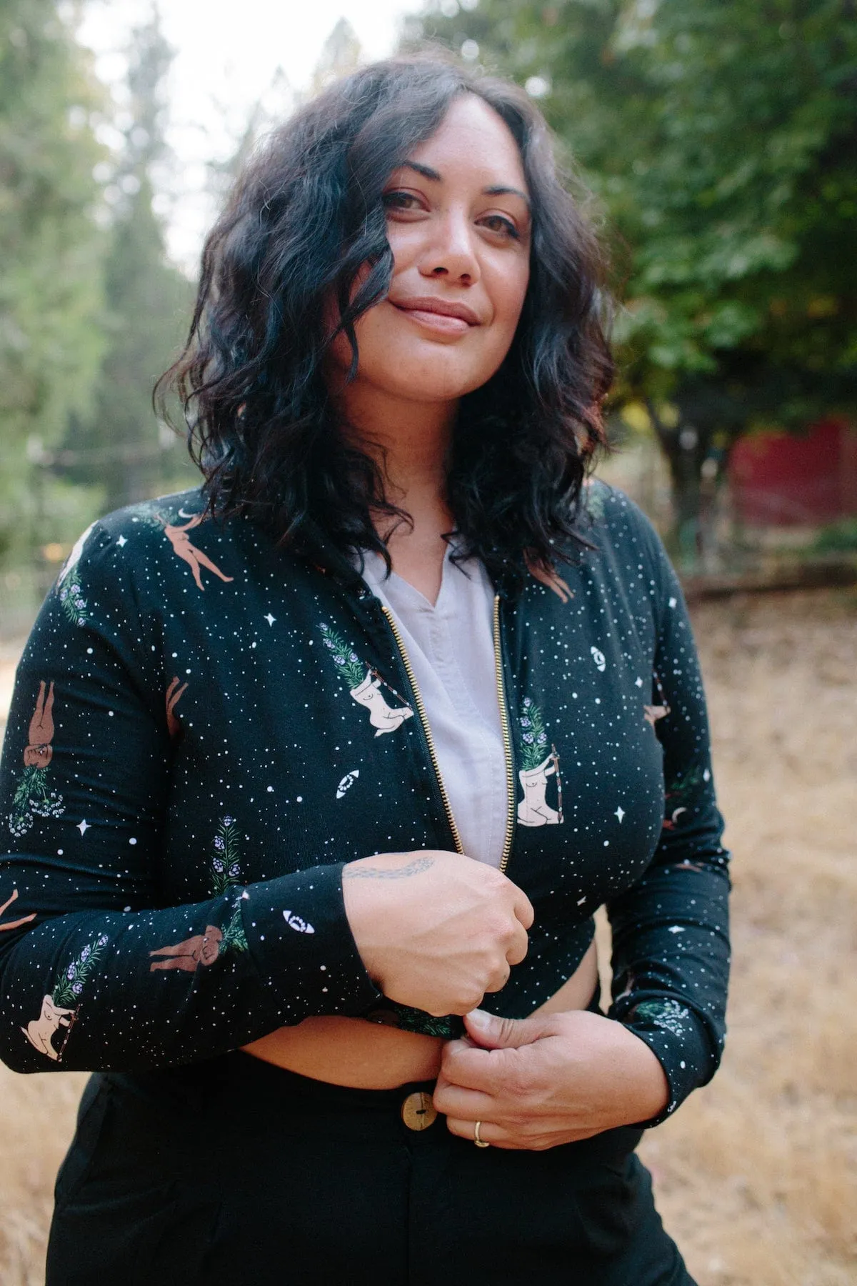 ThermalRegulating Fabric Cropped Hoodie In Protection Spell