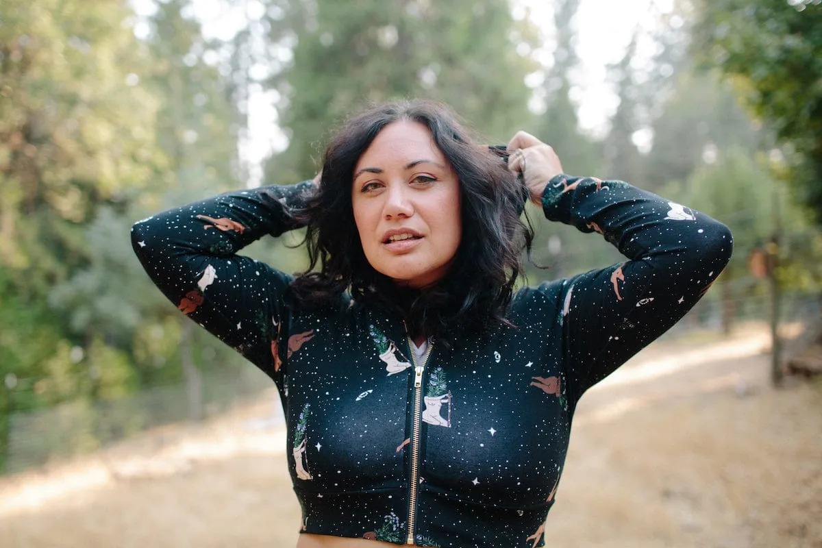 Cropped Hoodie In Protection Spell Long Sleeve Polo Breathable Mesh Insert