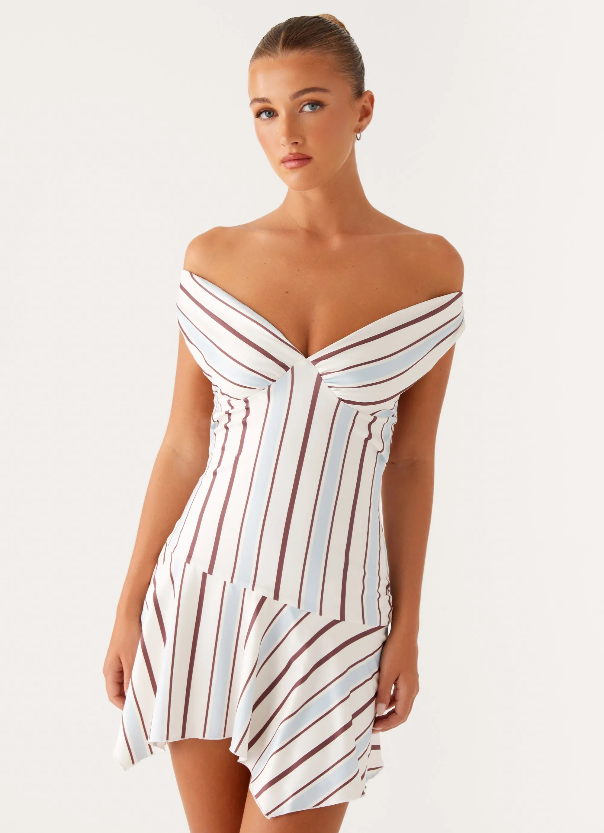 Kirby Mini Dress - Blue Stripe Playful Vibe