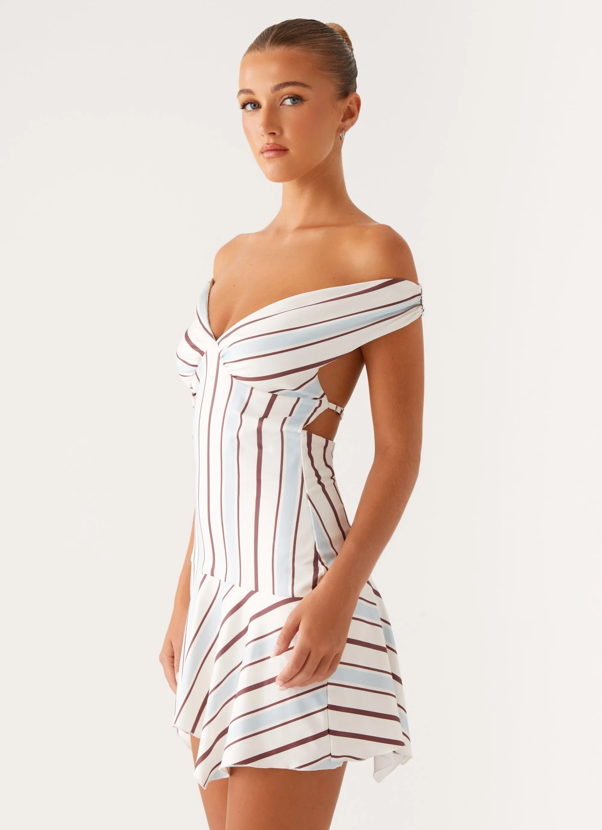 Kirby Mini Dress - Blue Stripe Smart Casual