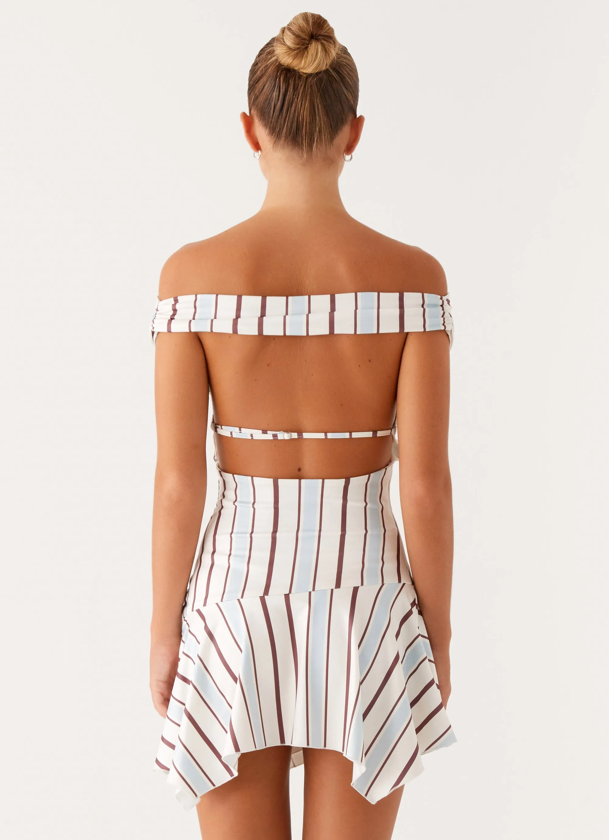 Work Appropriate Trendy And Comfortable Kirby Mini Dress - Blue Stripe