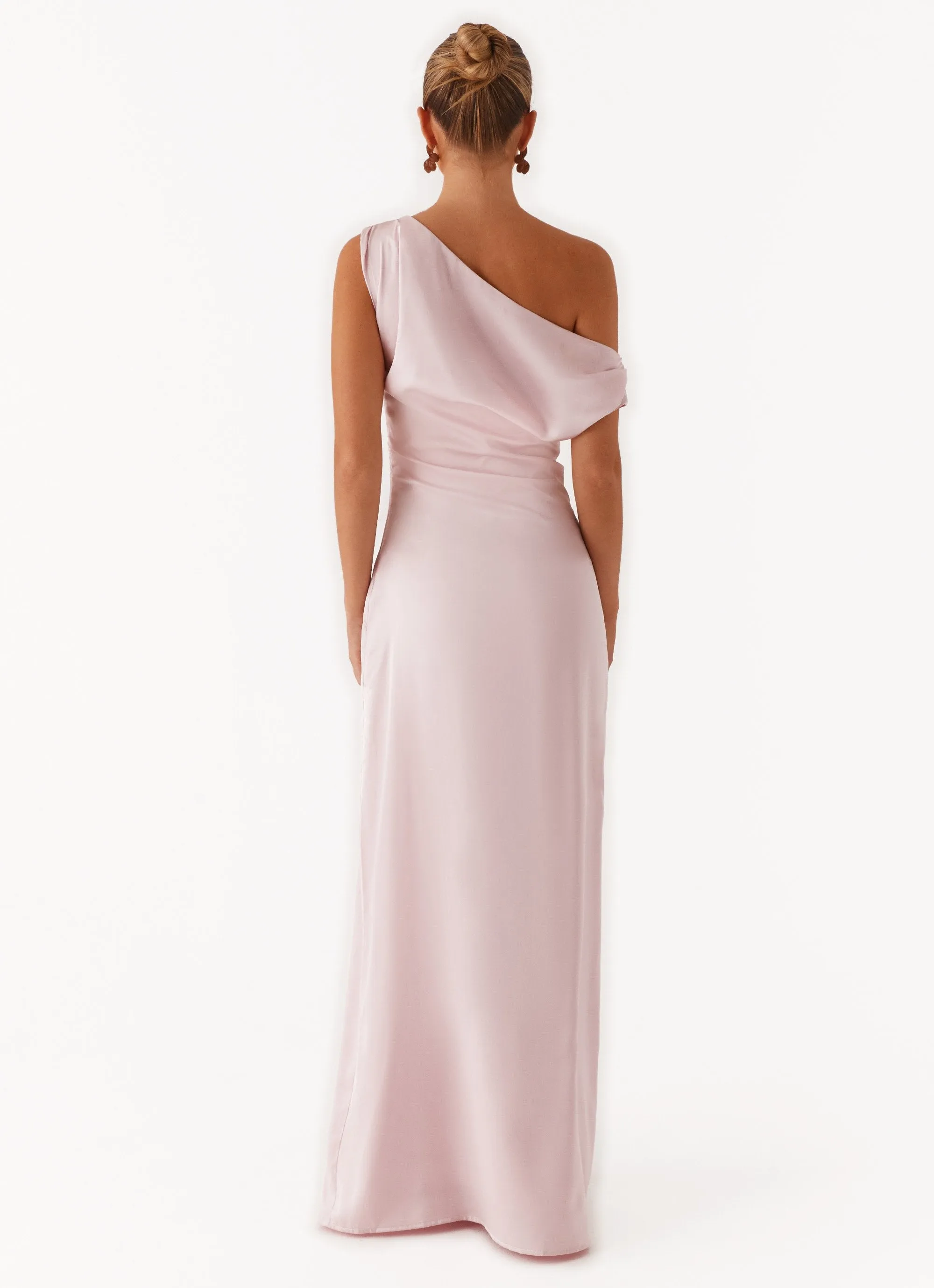 Heart Of Glass Satin Maxi Dress - Pink Climate-Adaptive