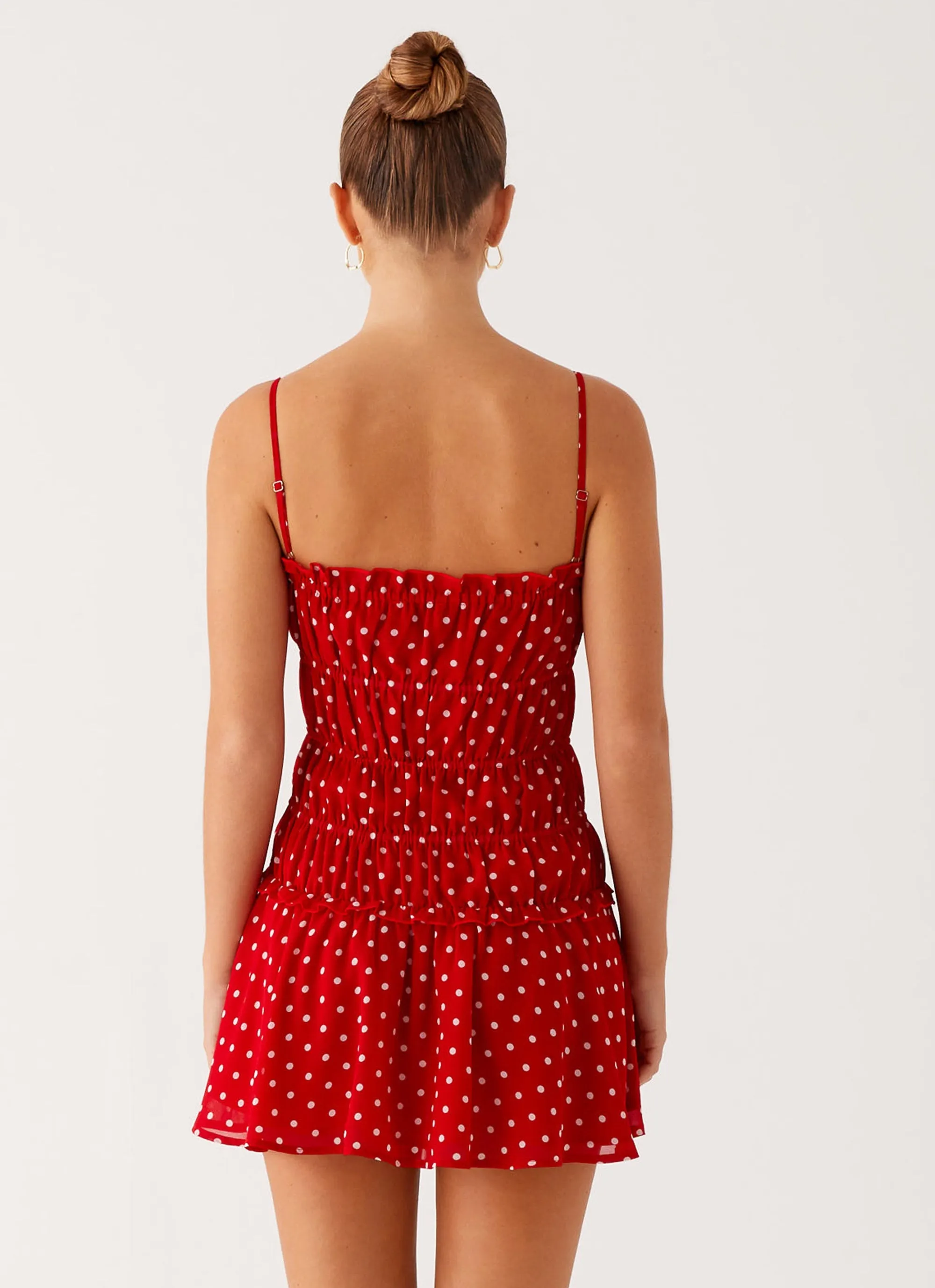 City Ready Cynlee Mini Dress - Red Polka Dot