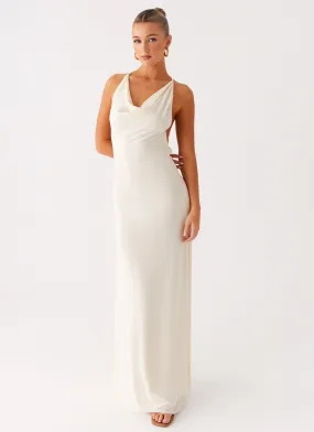 Best-Seller Relaxed and Effortless Dahliana Maxi Dress - Off White