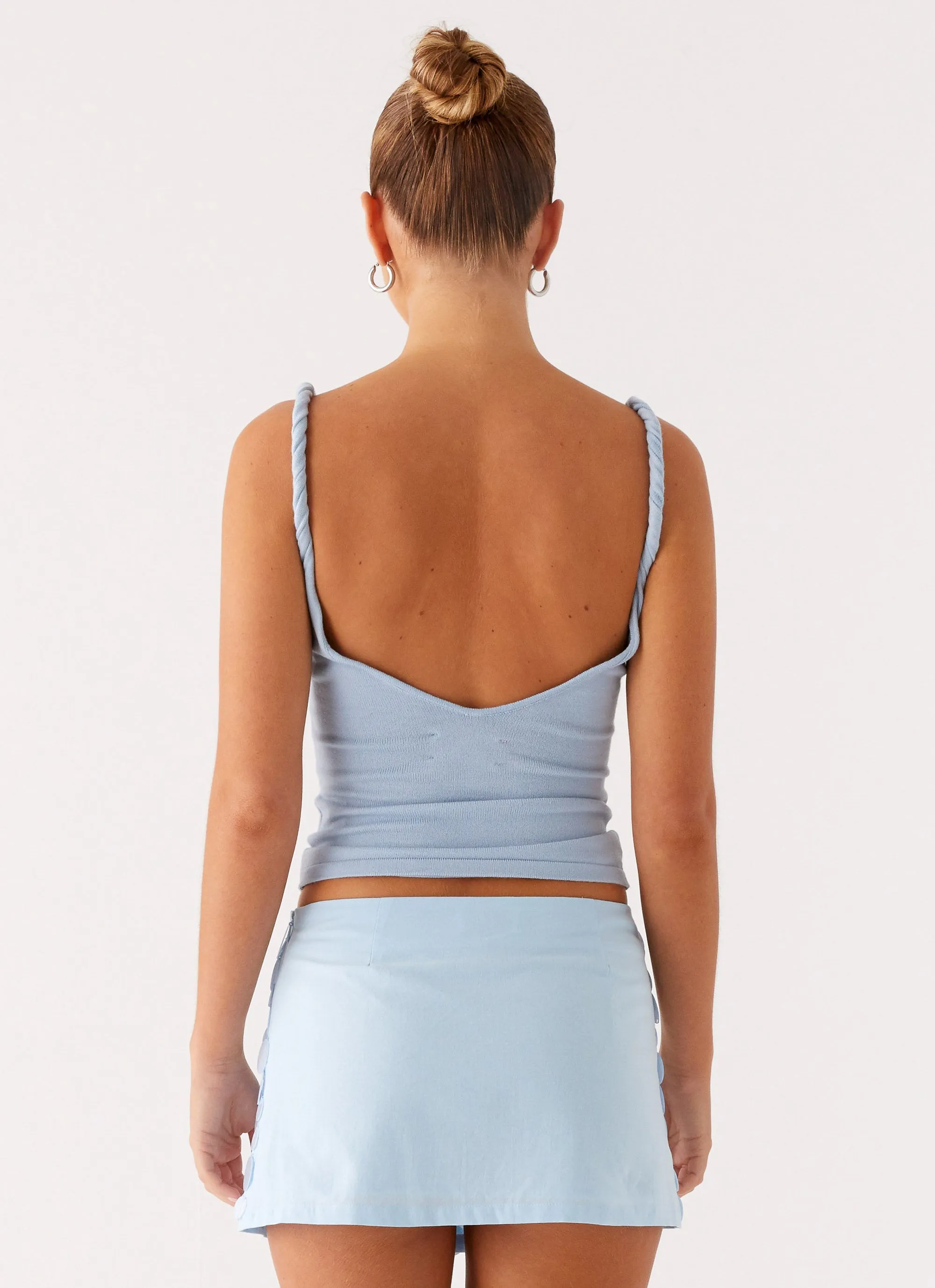 Airy Comfort Movie Star Mini Skirt - Blue