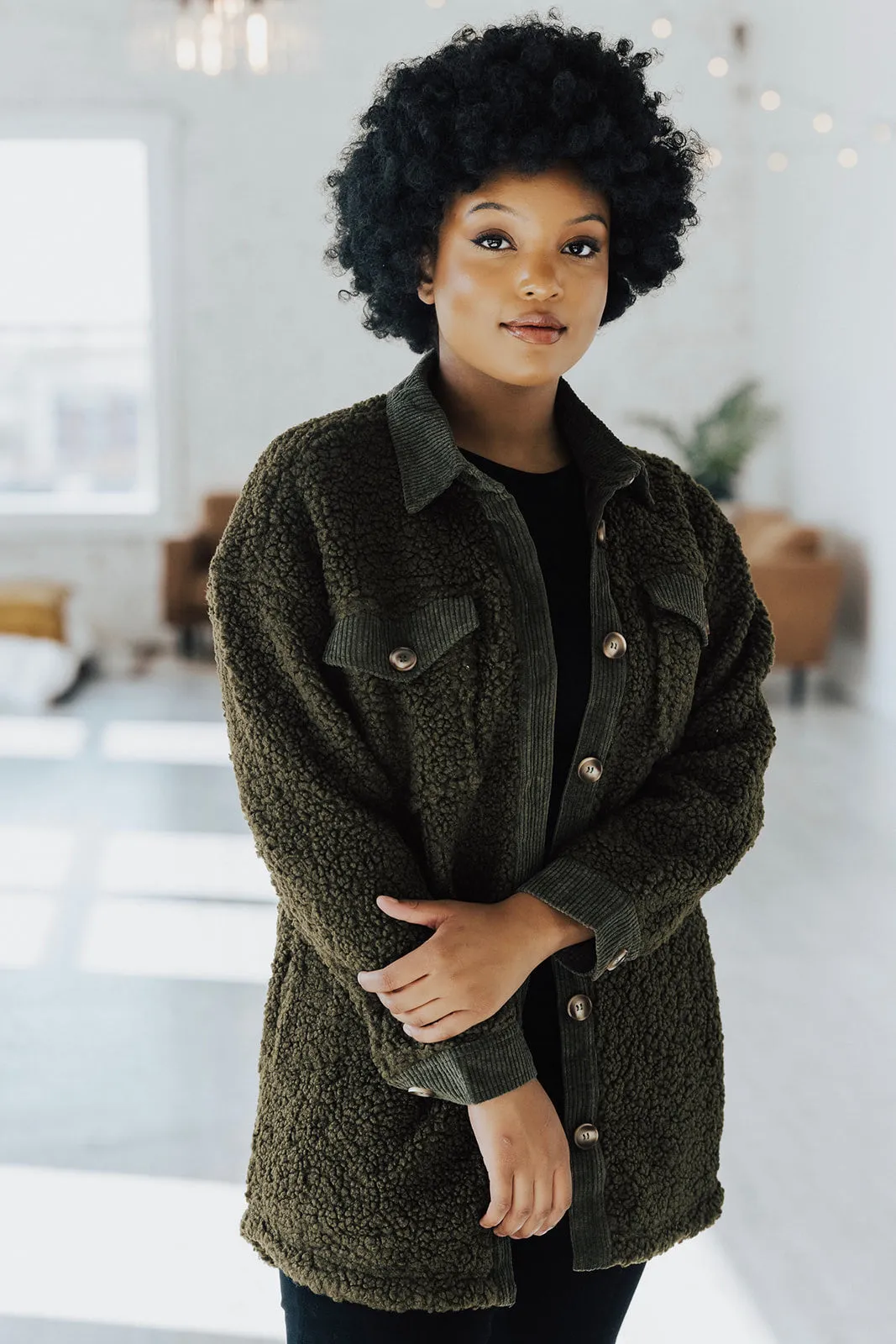 Dallas Button Down Shacket FrictionReducing