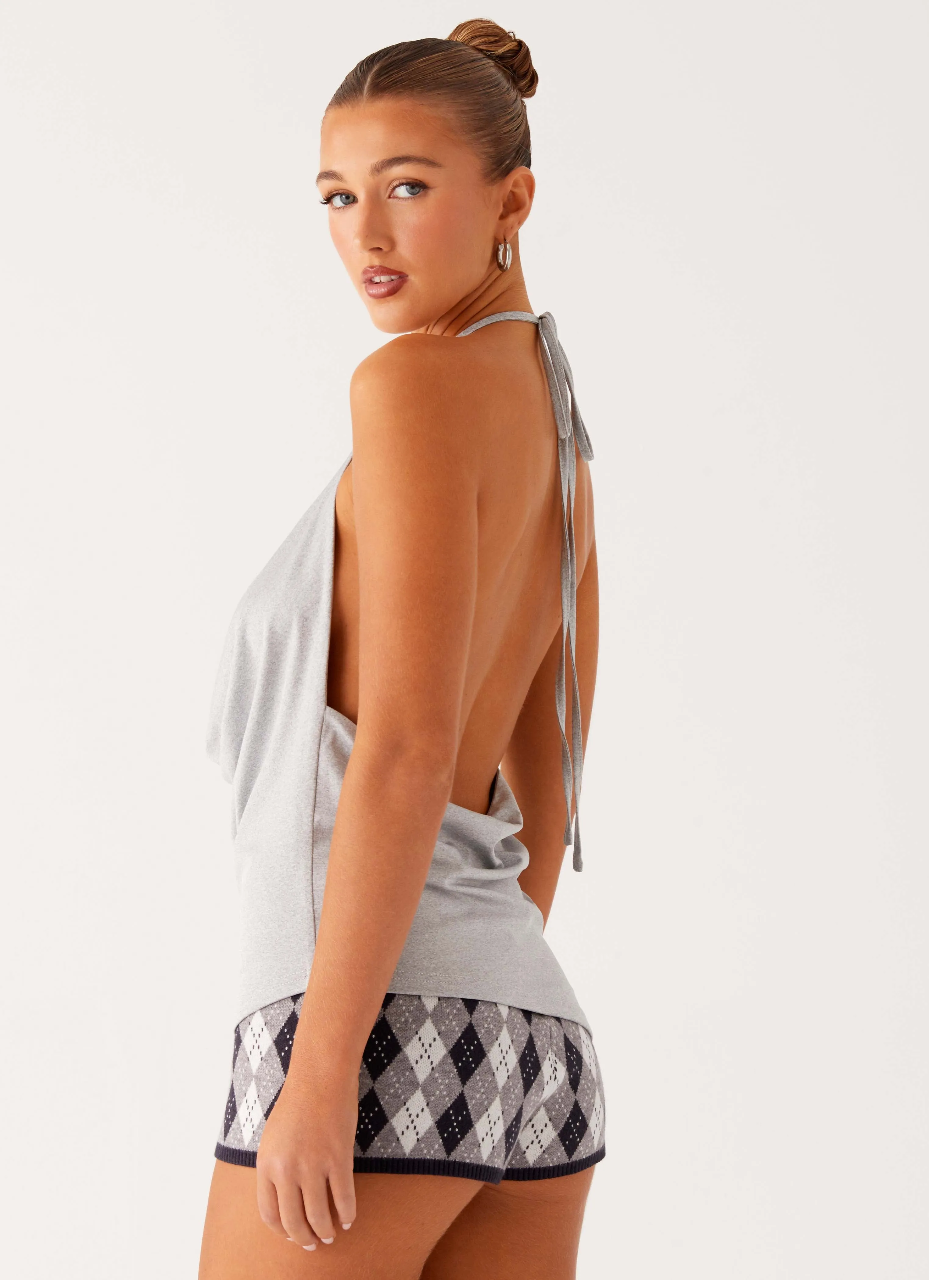 preshrunk ReinforcedEdges Dasha Cowl Top - Grey