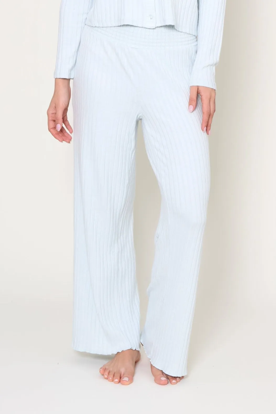 All Day Use Casual Wearable Dawn Smocked Rib Pant