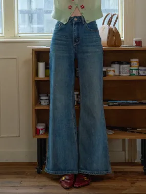 Everyday Classic Wear Comfy Artist Vibe Comfy Nicole 100% Cotton Flare Jeans