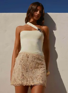 Easy Vibe Kandi Mini Skirt - Yellow