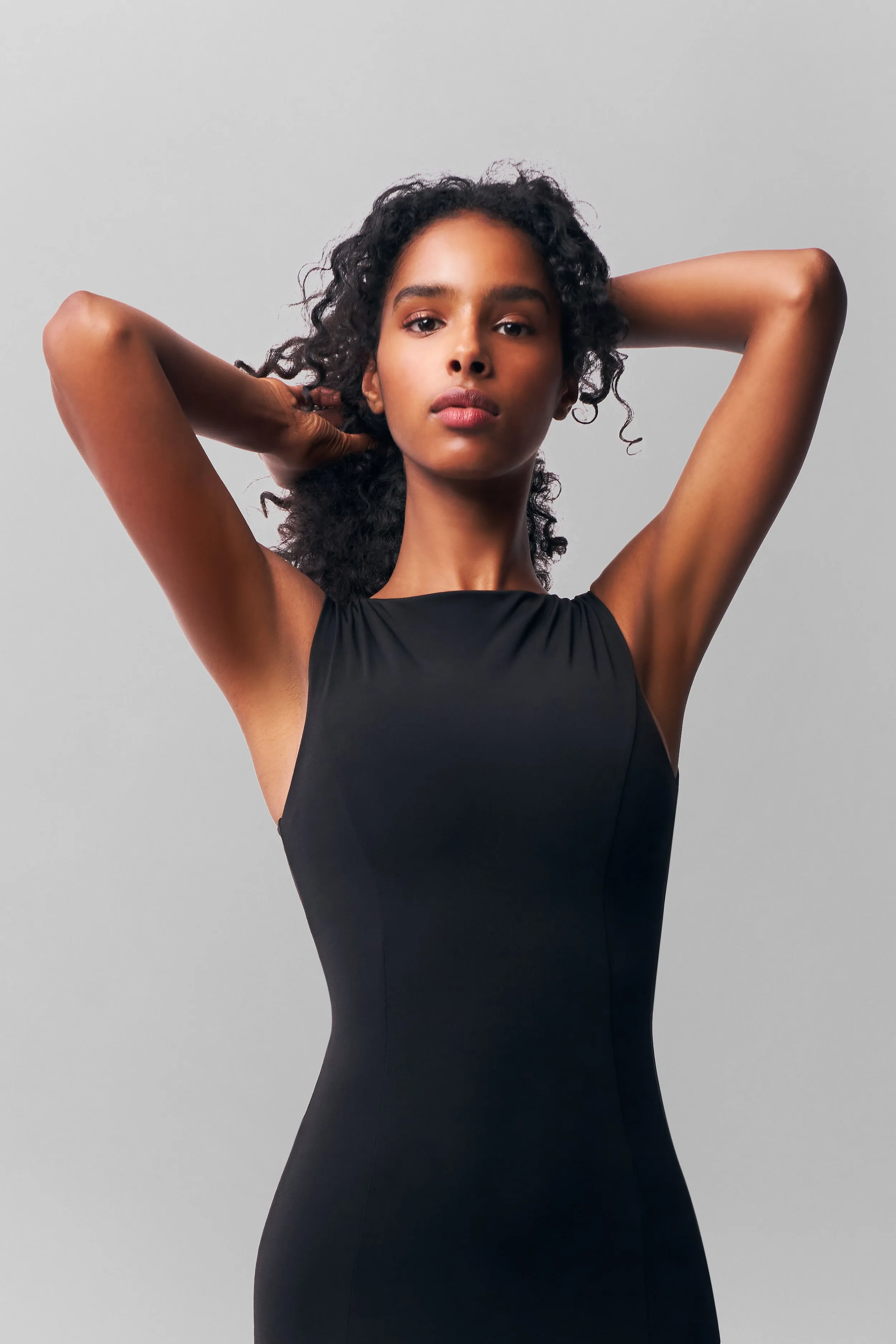 Daye Midi Dress Natural Tones Art Event