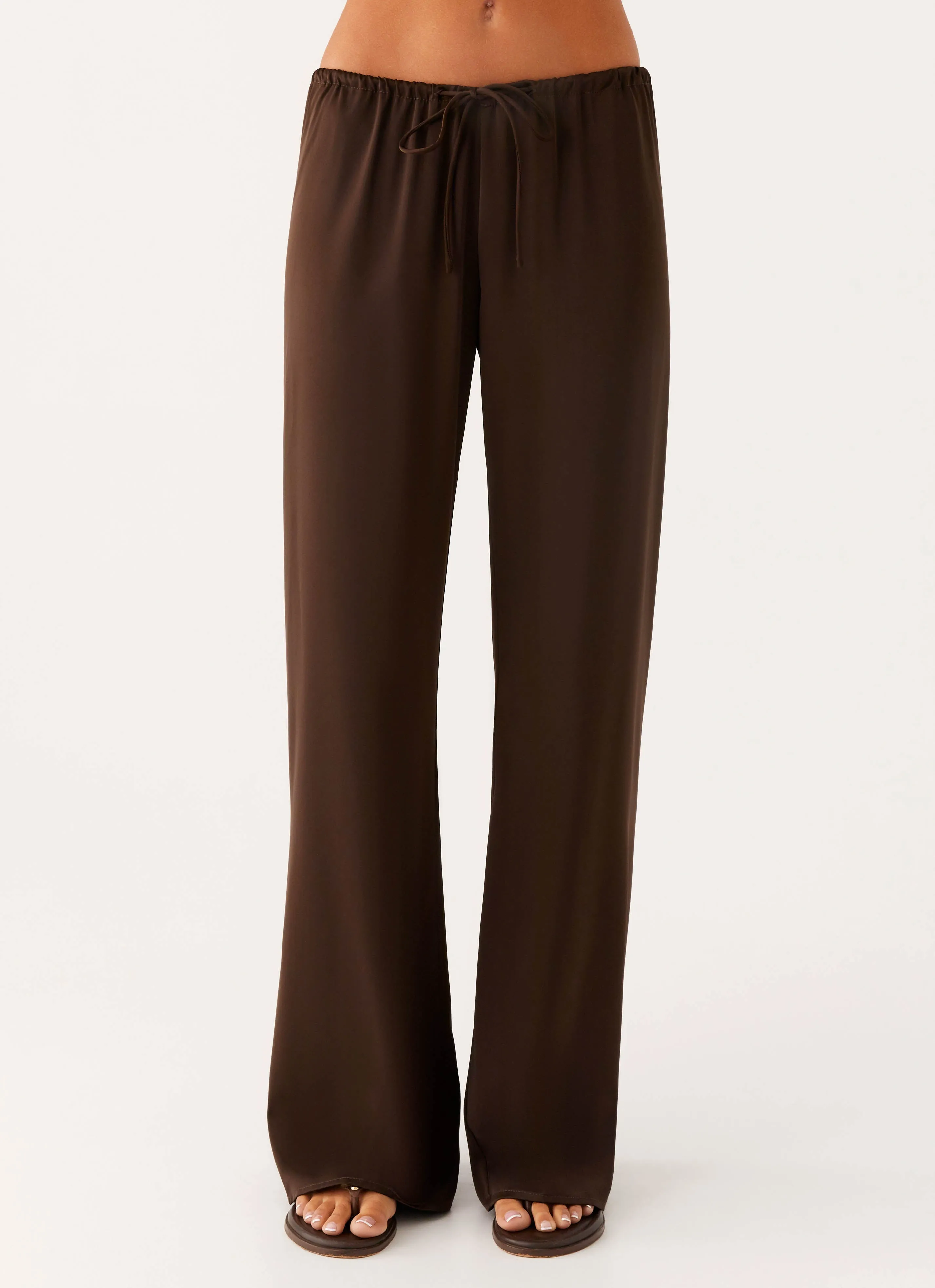 Deacon Low Rise Pants - Chocolate Non Iron Technology