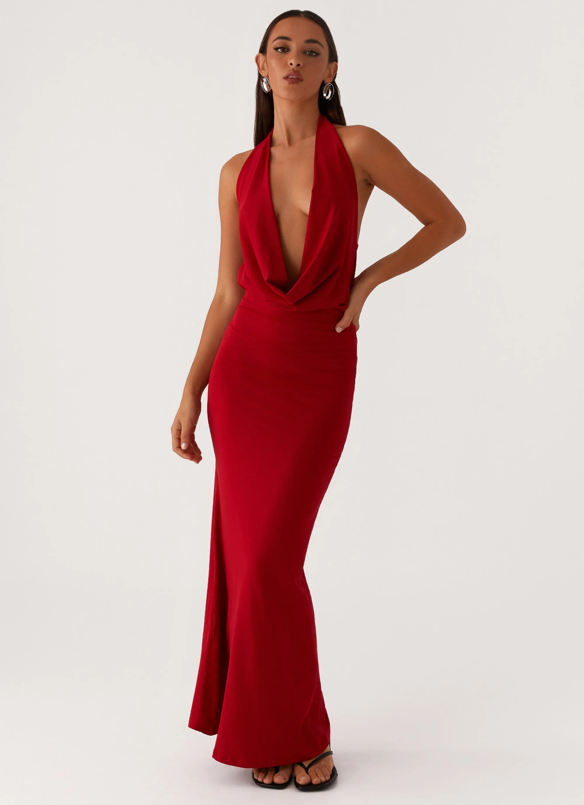 Elegant Appearance Dedicated Maxi Dress - Red