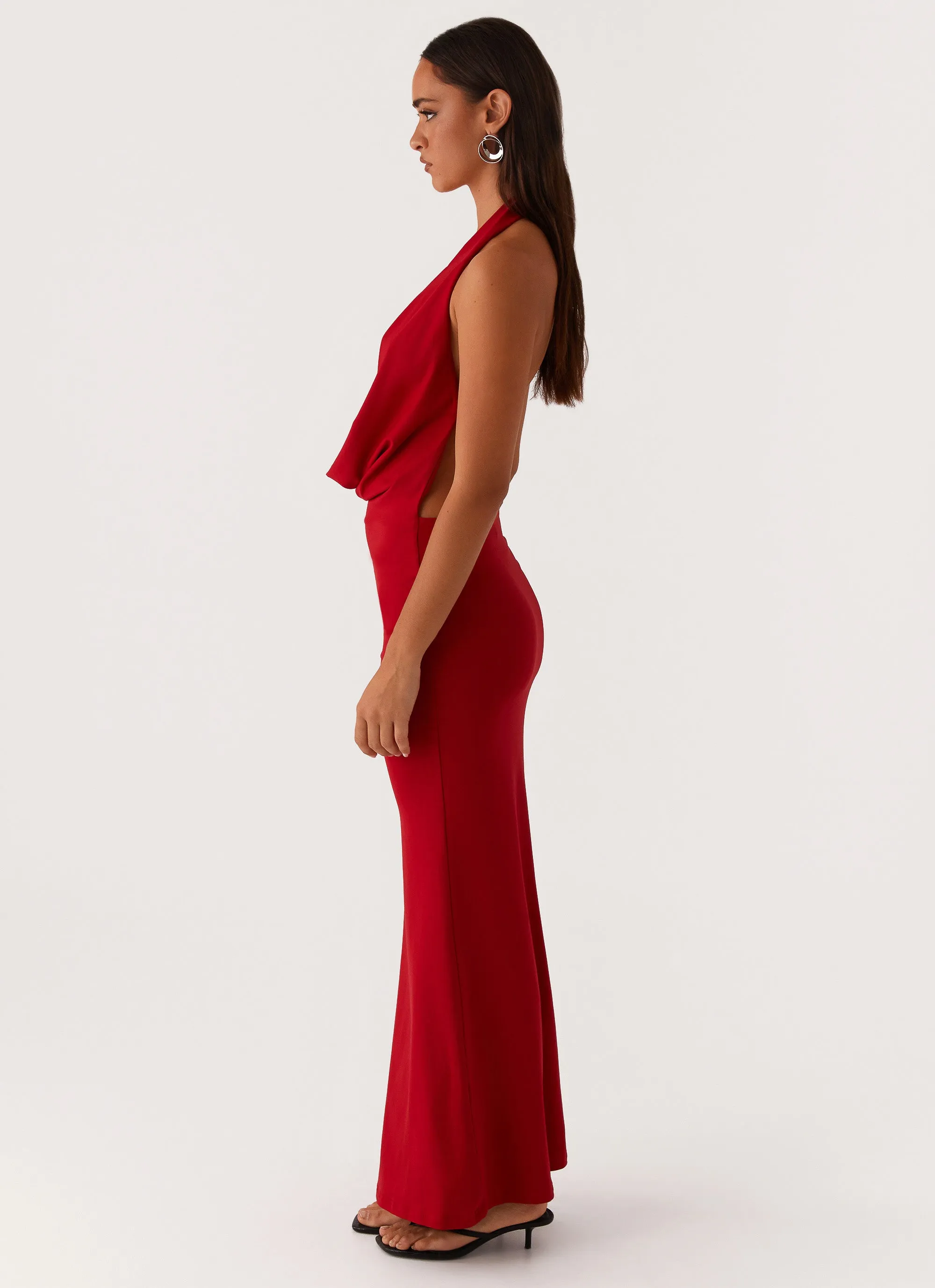 Japan Line Dedicated Maxi Dress - Red