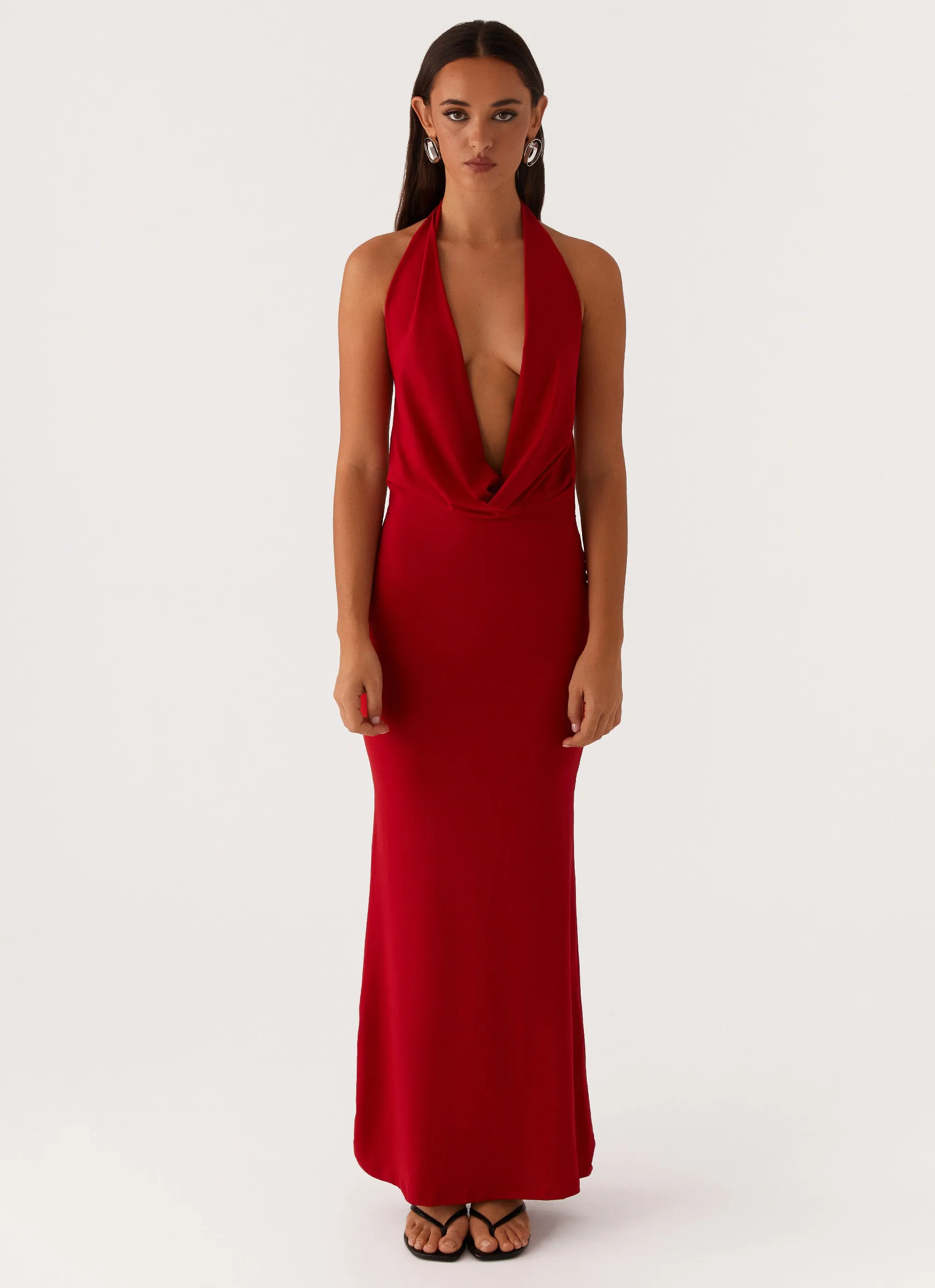 Dedicated Maxi Dress - Red Simple Elegance