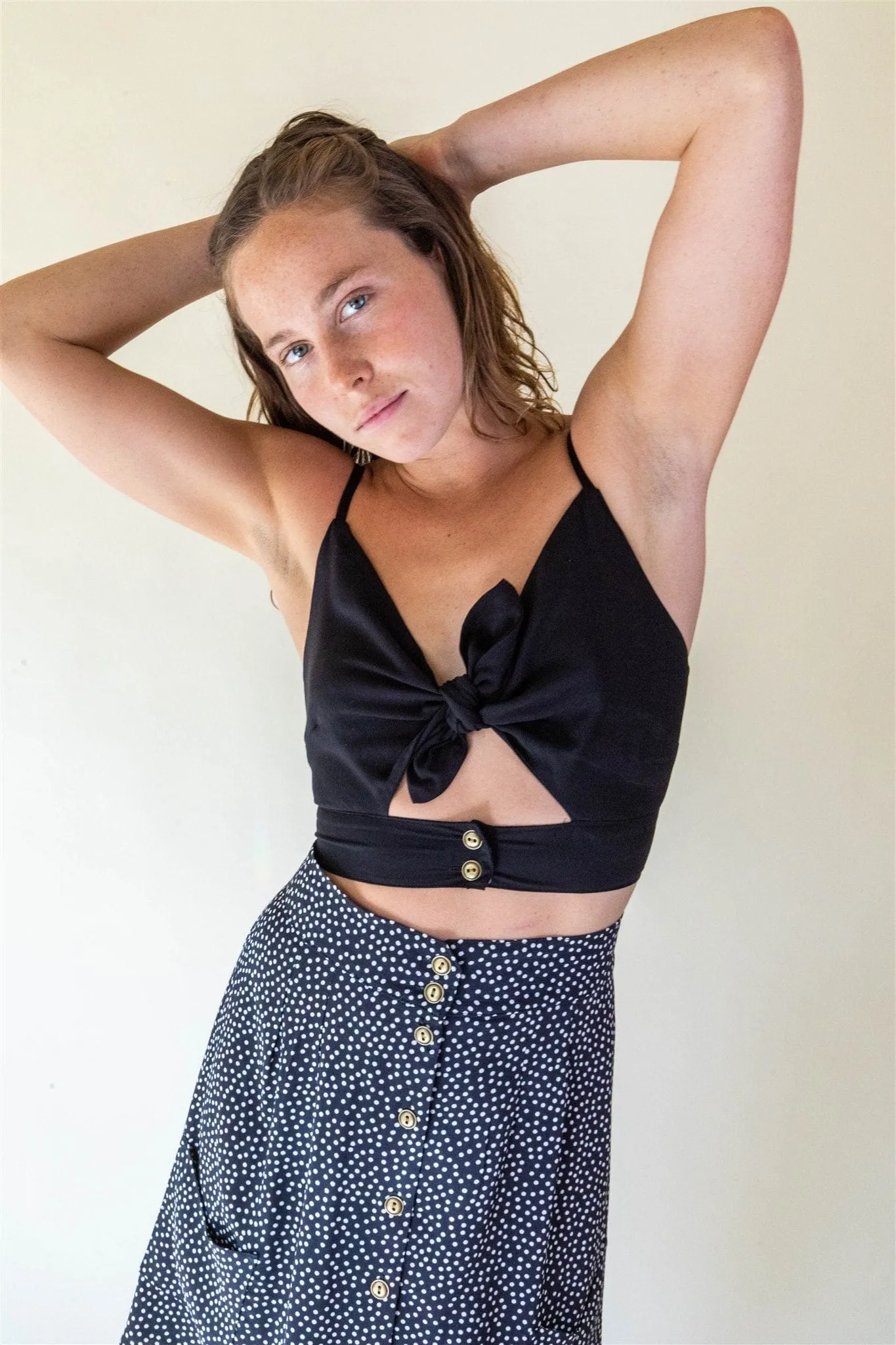 LongLastingDurability Thermal regulation Dee Dee Top in Black Challis