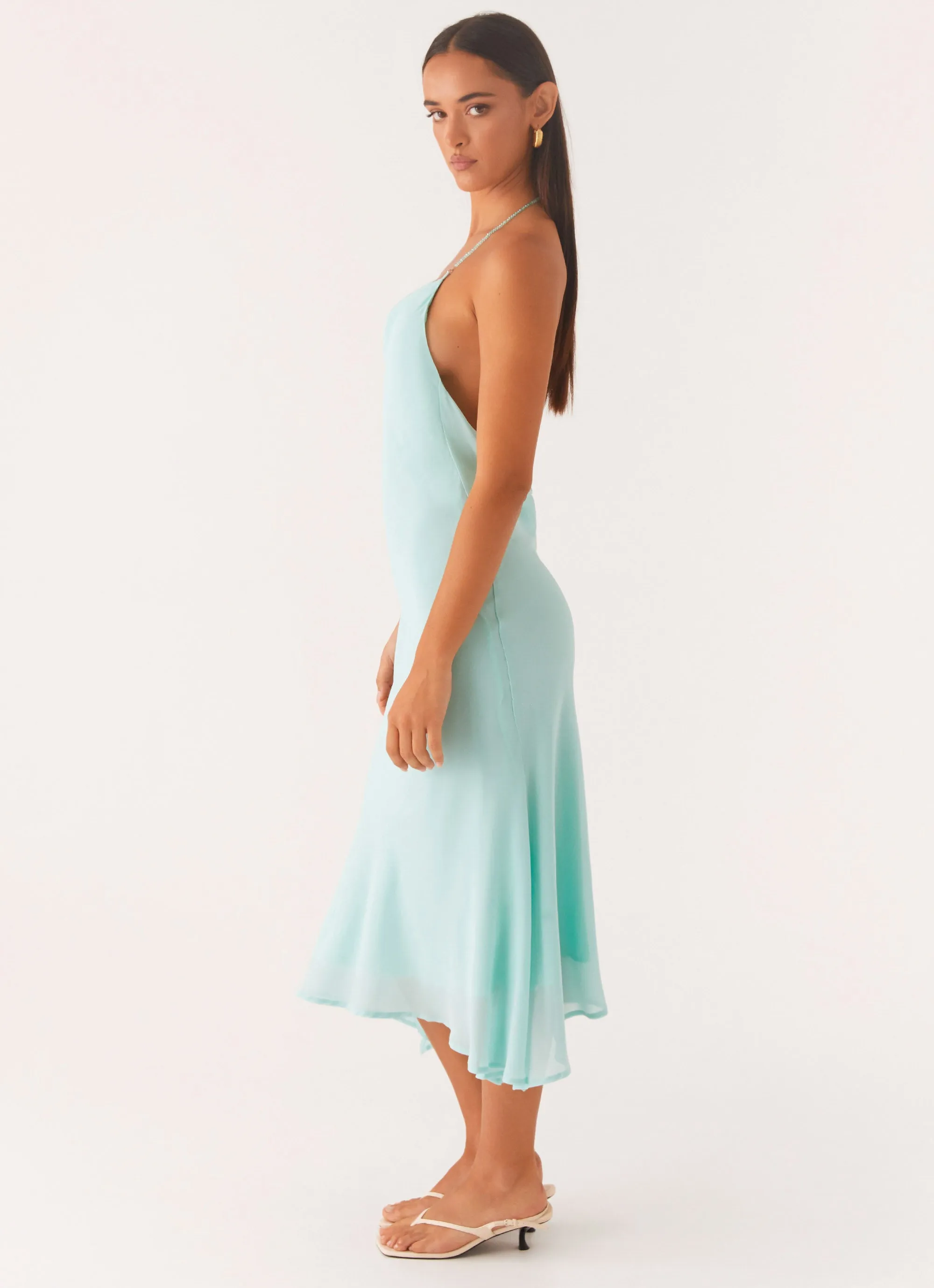 Deep Dive Midi Dress - Pale Blue Day Magic
