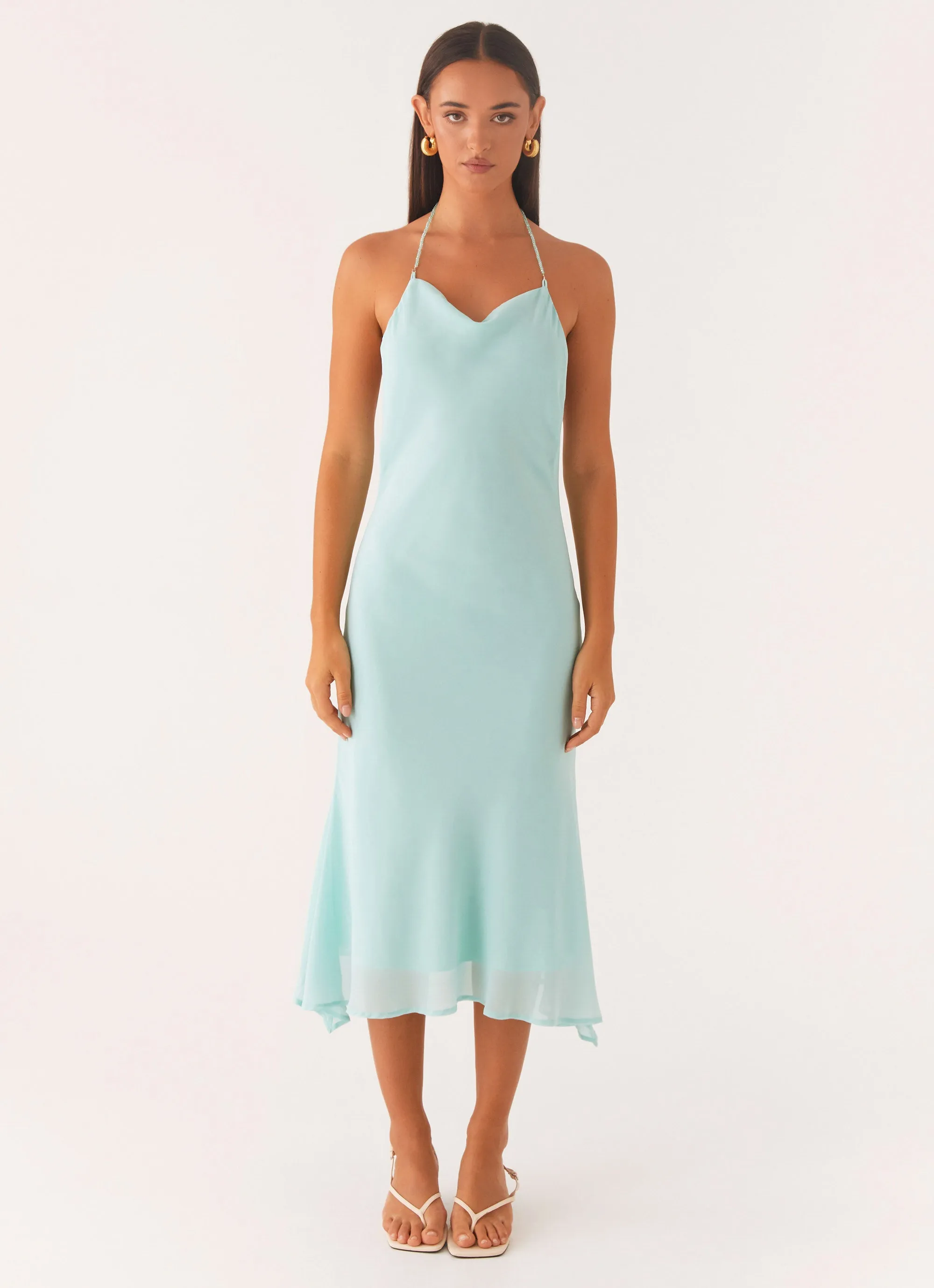 Deep Dive Midi Dress - Pale Blue Cozy And Stylish Timeless Fit Look