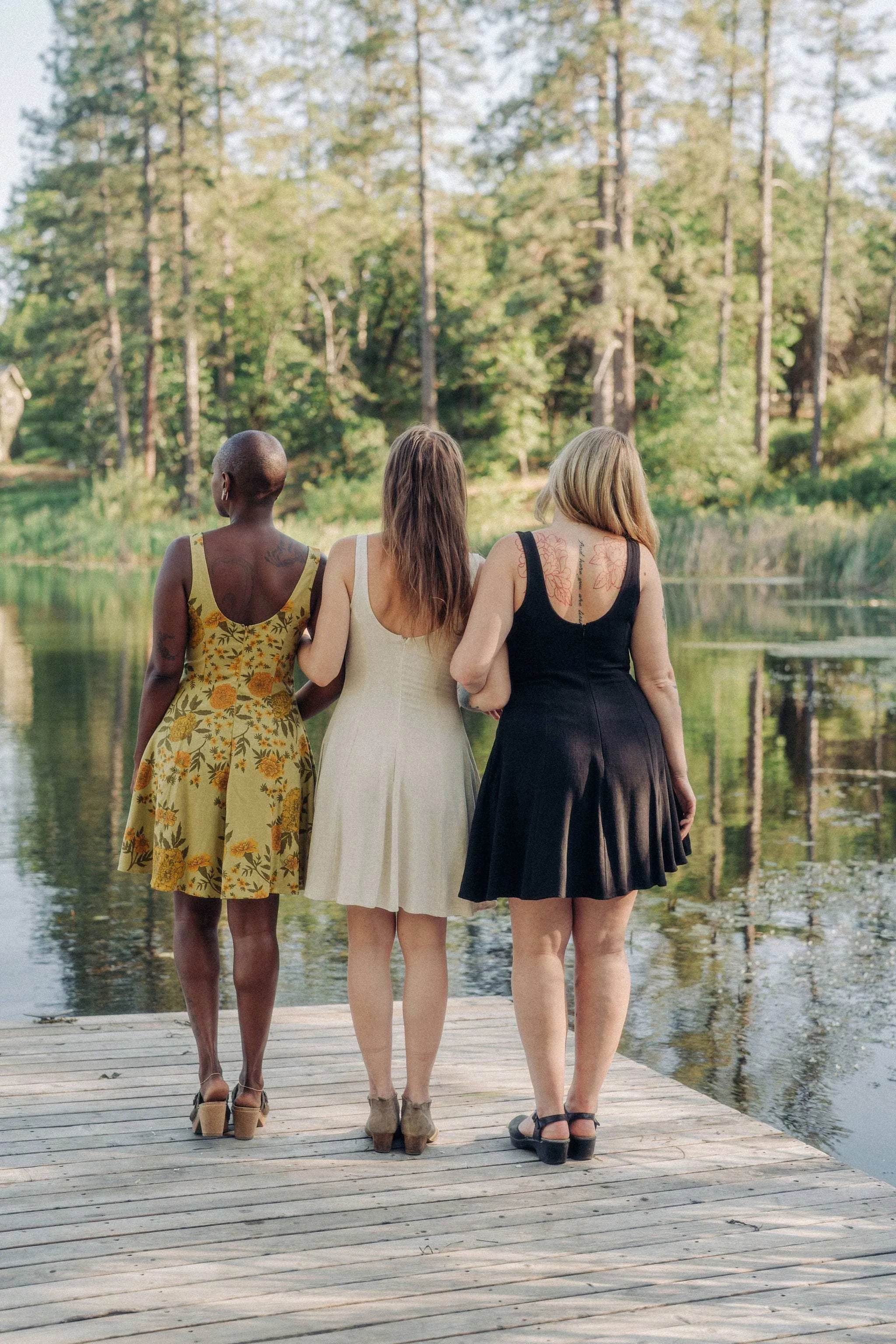 Delana Dress in Oat Linen Smart and Chic