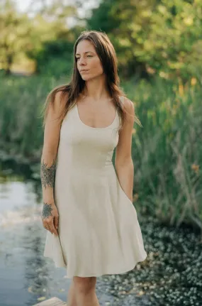 Comfy Design Delana Dress in Oat Linen