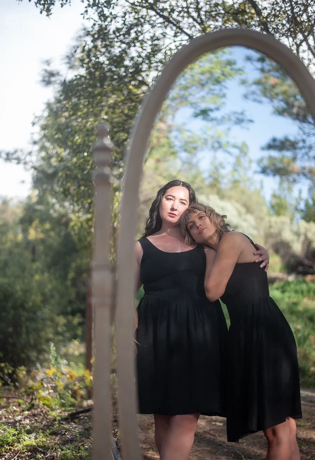 Agnes dress in Black Linen Flowing Fit Elegant Piece