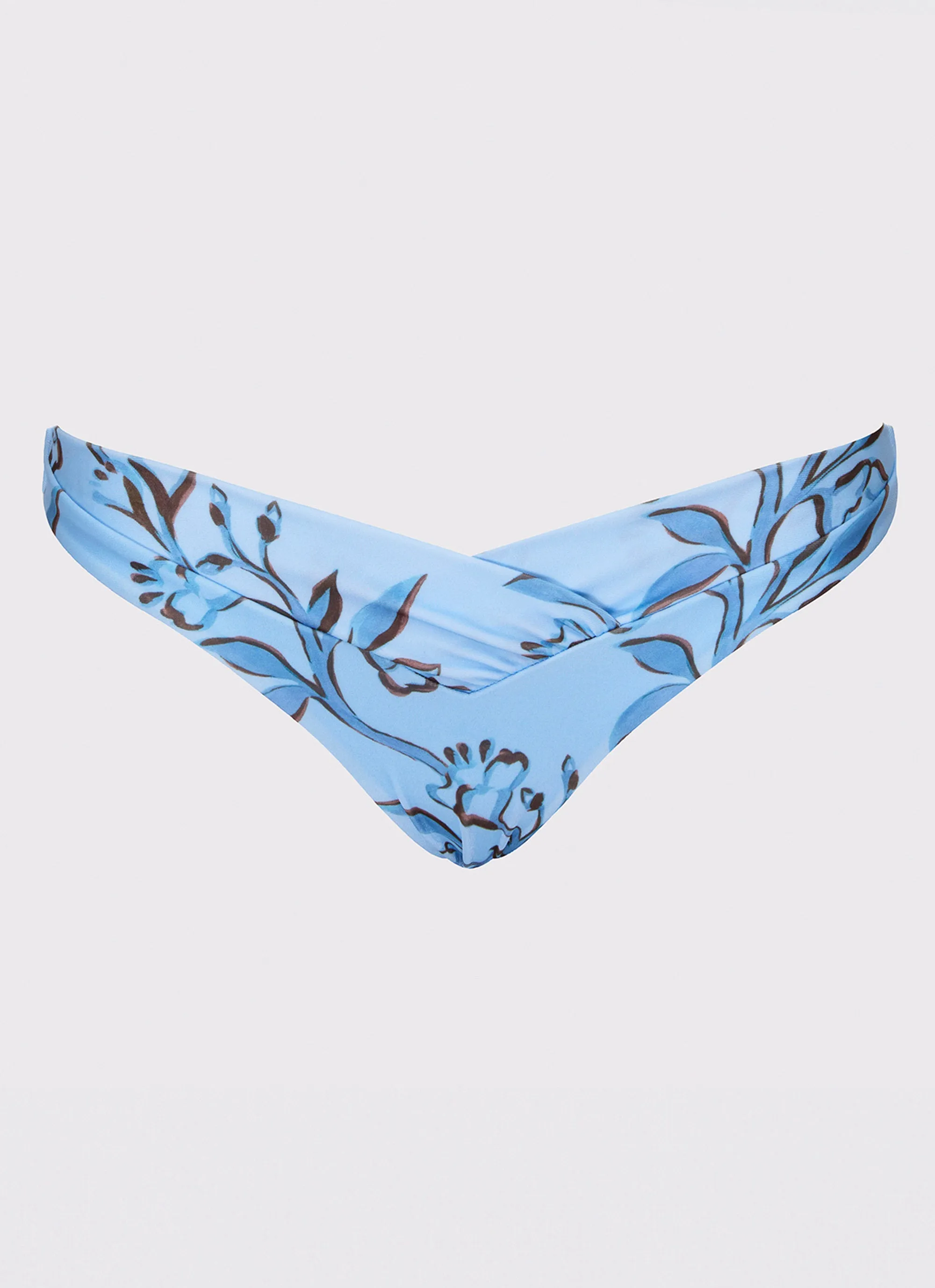 Delta Bikini Bottoms - Blue Floral Print Late Swim