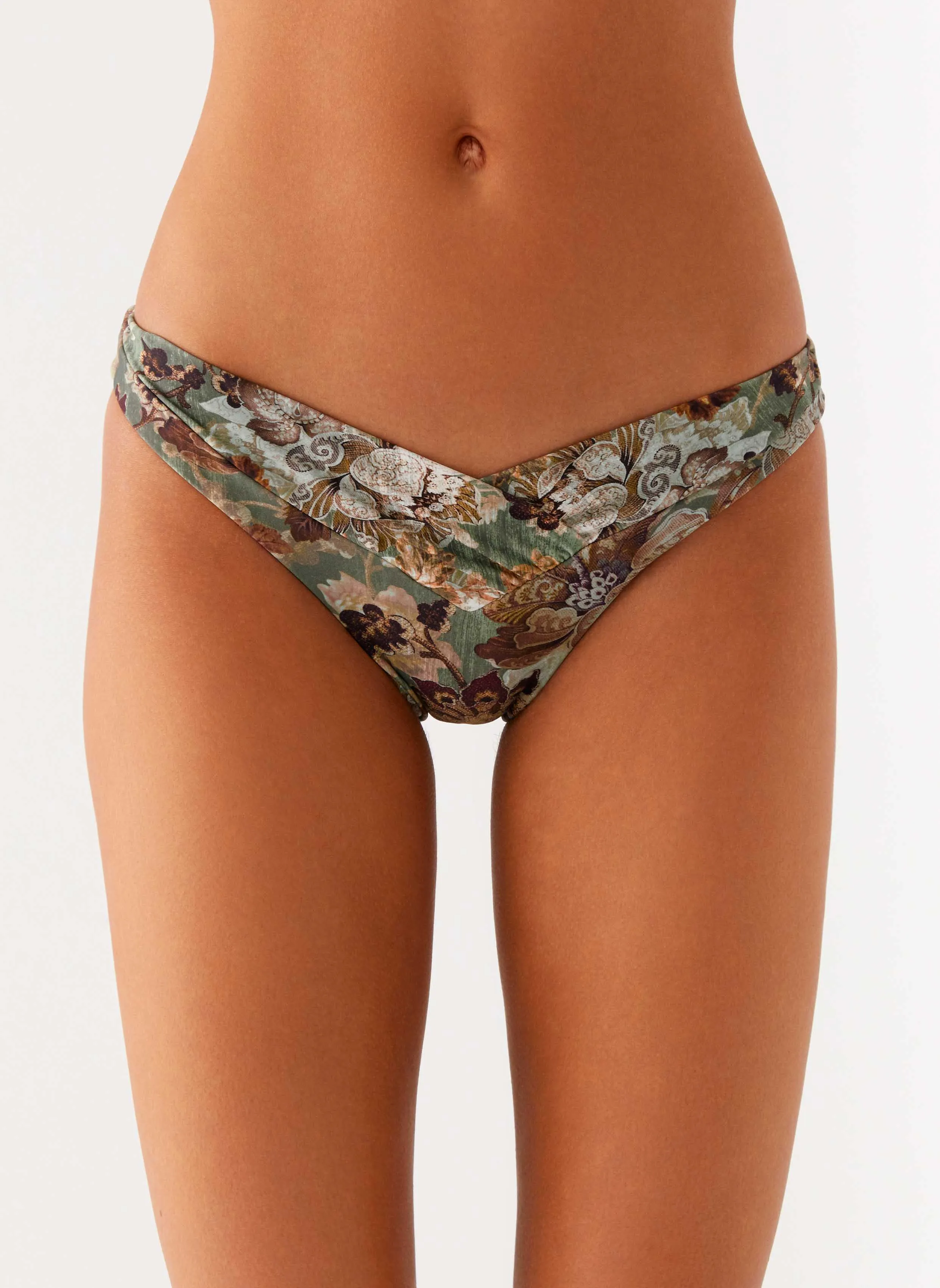 Chlorine Resistant Fabric Delta Bikini Bottoms - Vintage Blossom