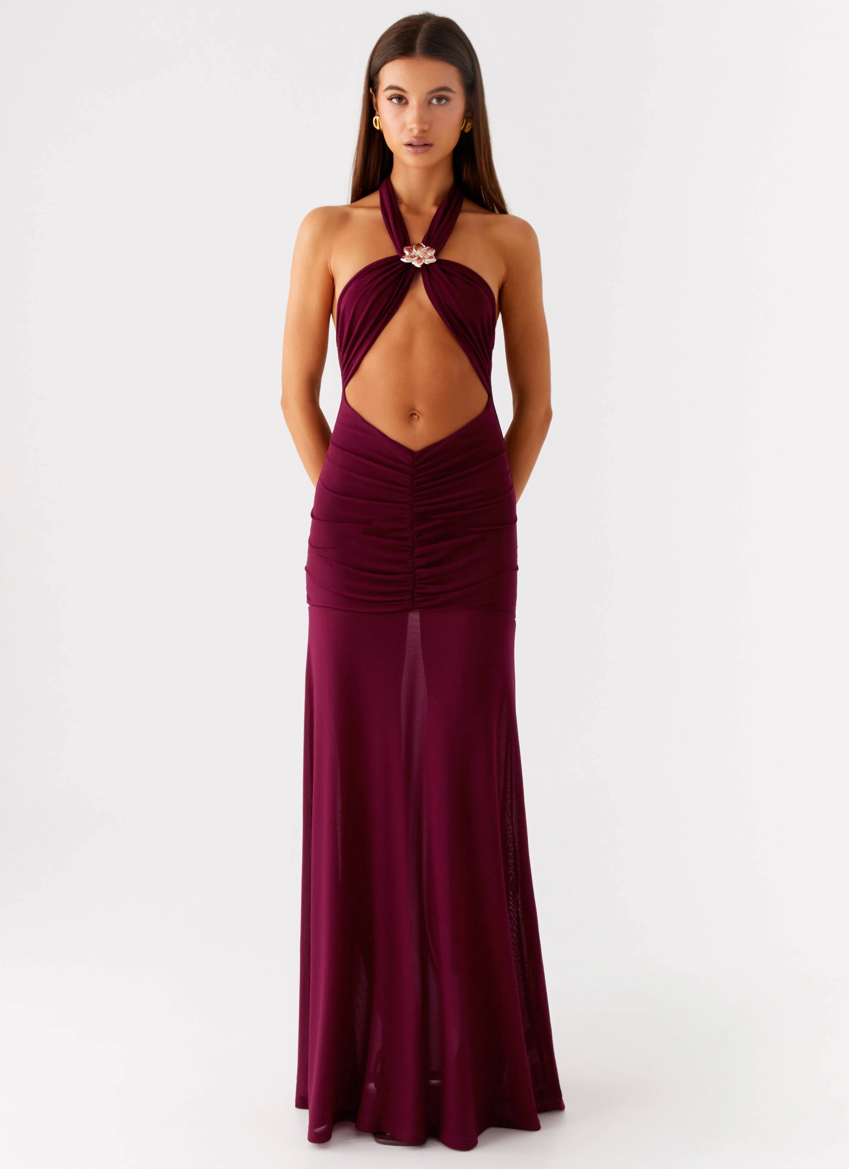 Deltina Maxi Dress - Boysenberry NonChafeSeams Chic beachwear dress