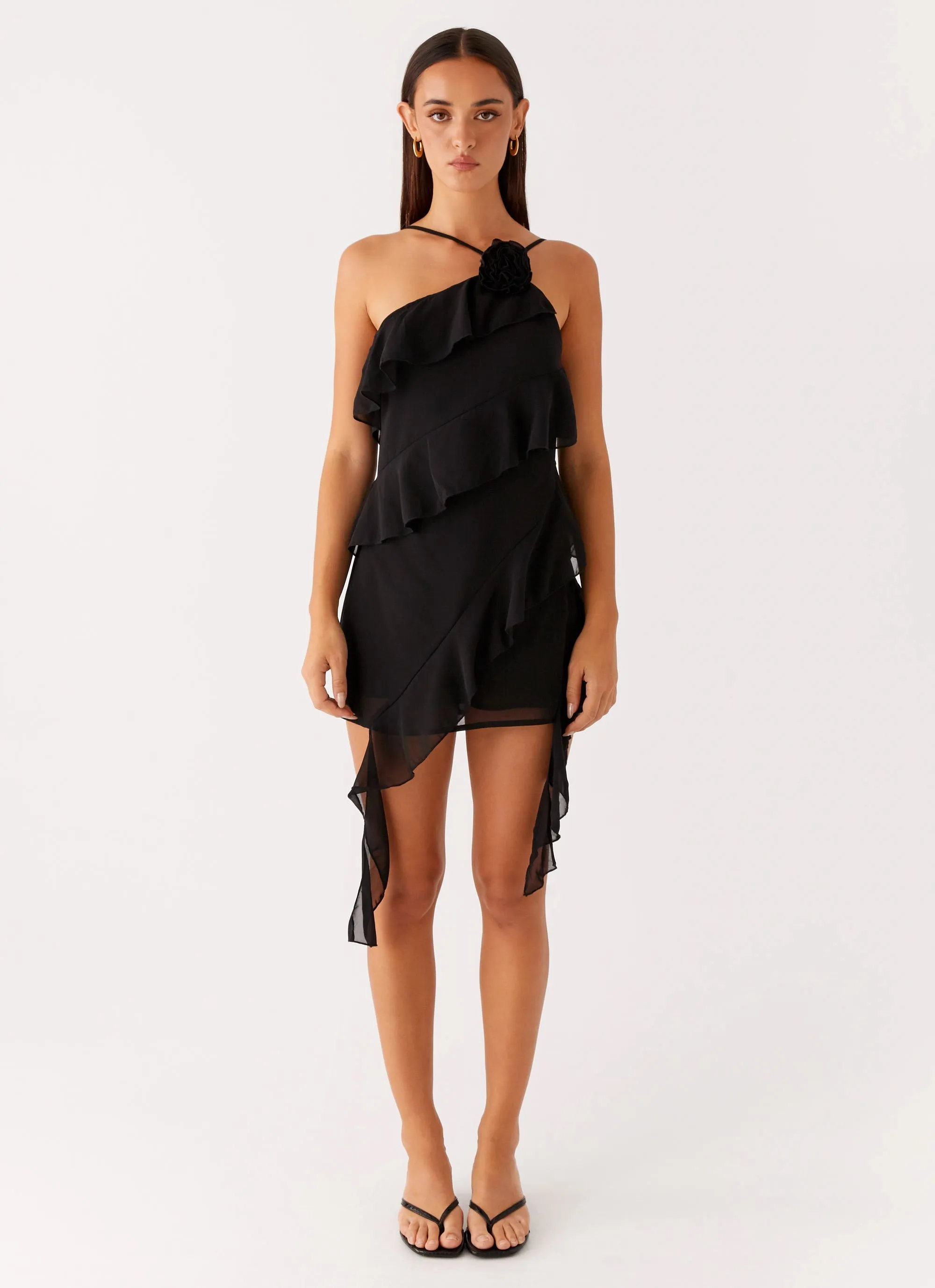 Sita Mini Dress - Black Mid Rise