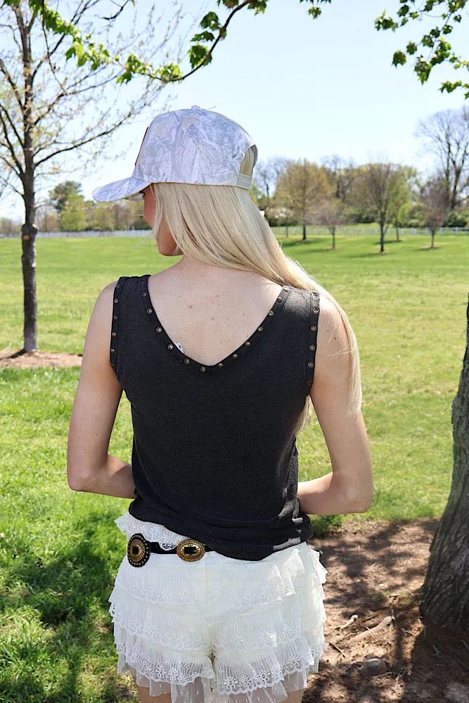 Desert Dust Studded Tank Hot Weather SoftTouch