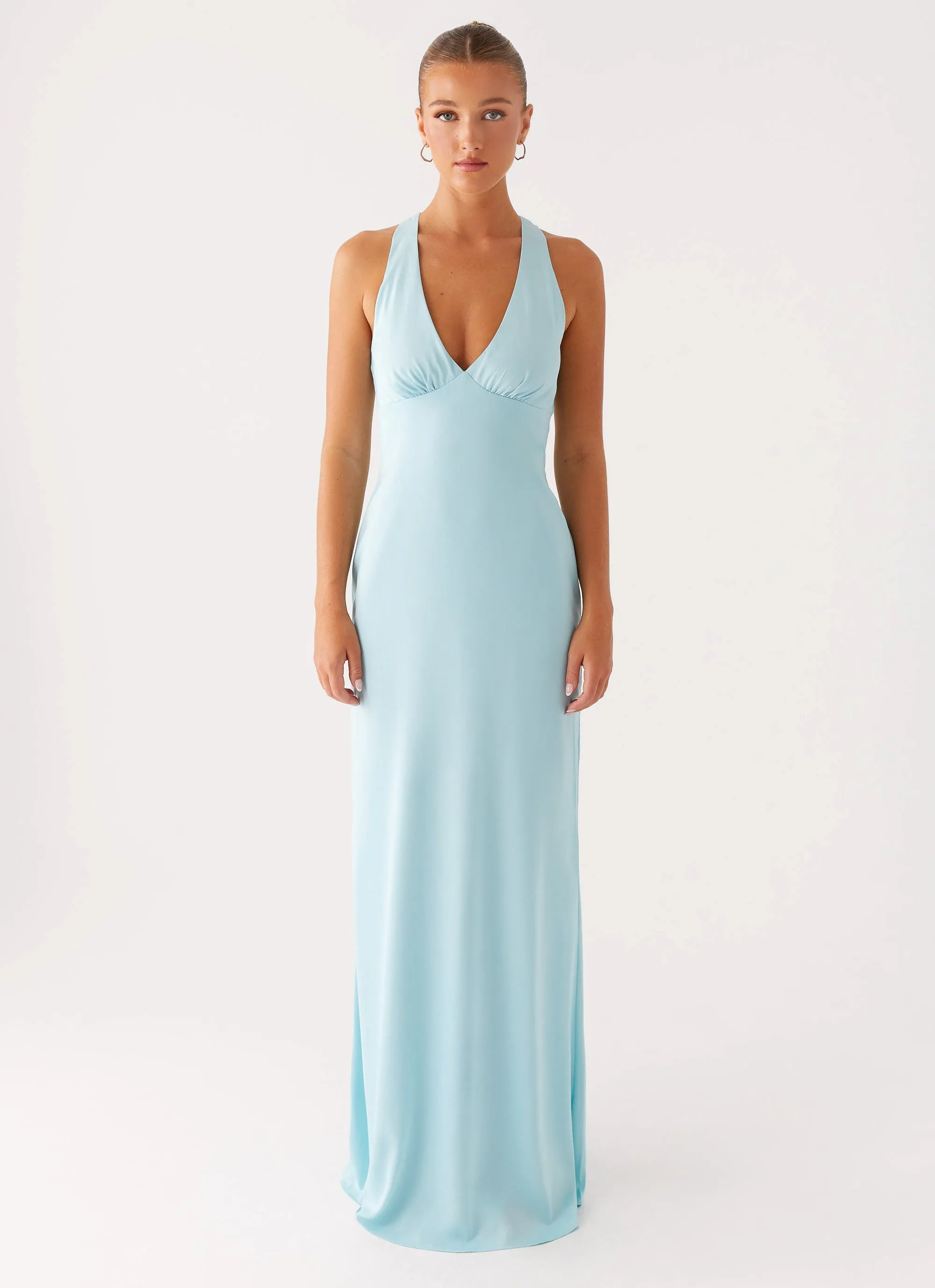 Polished Edge Feminine Line Desi Halterneck Maxi Dress - Mint